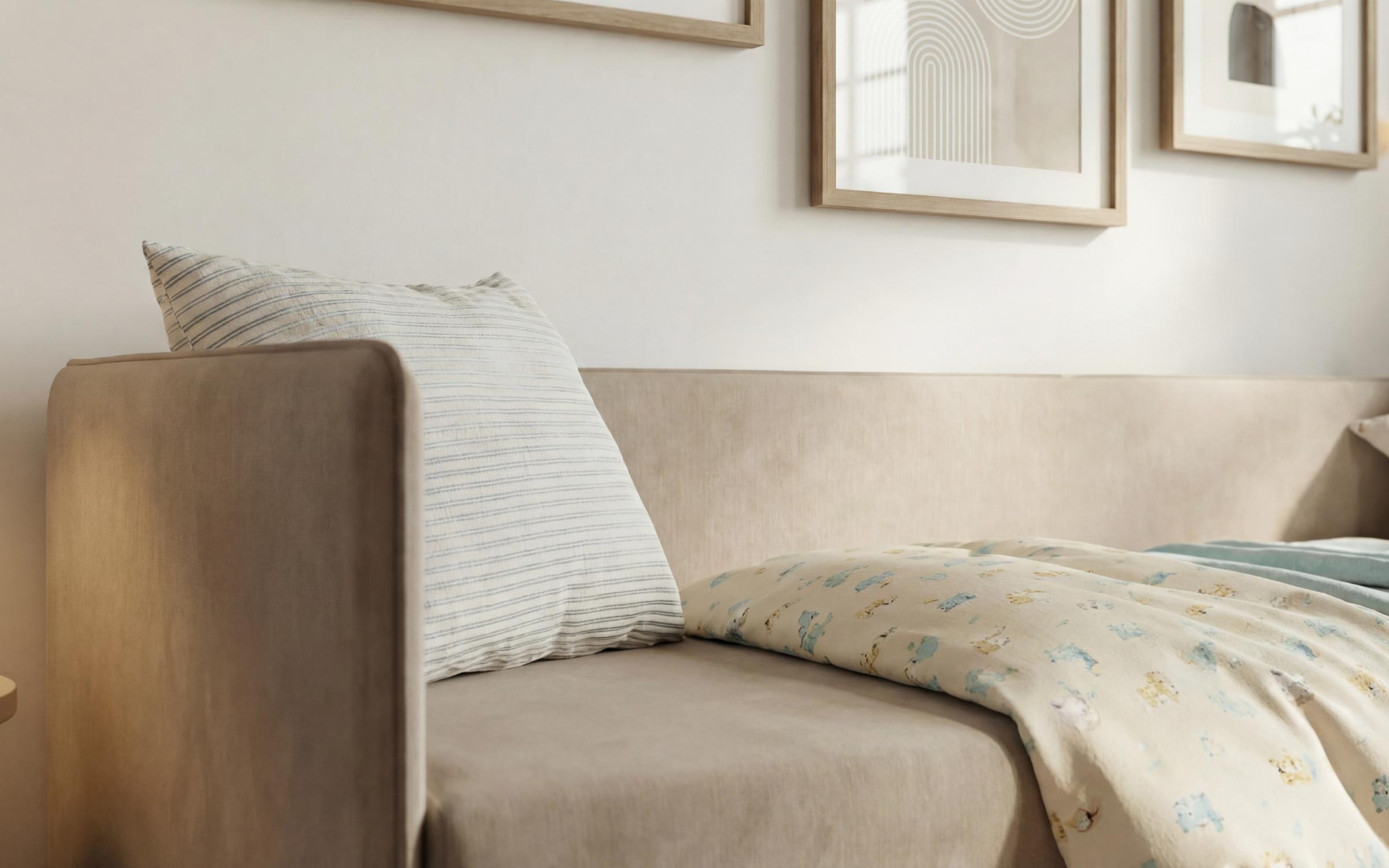 Upholstered bed 90/200 Pino, beige  6