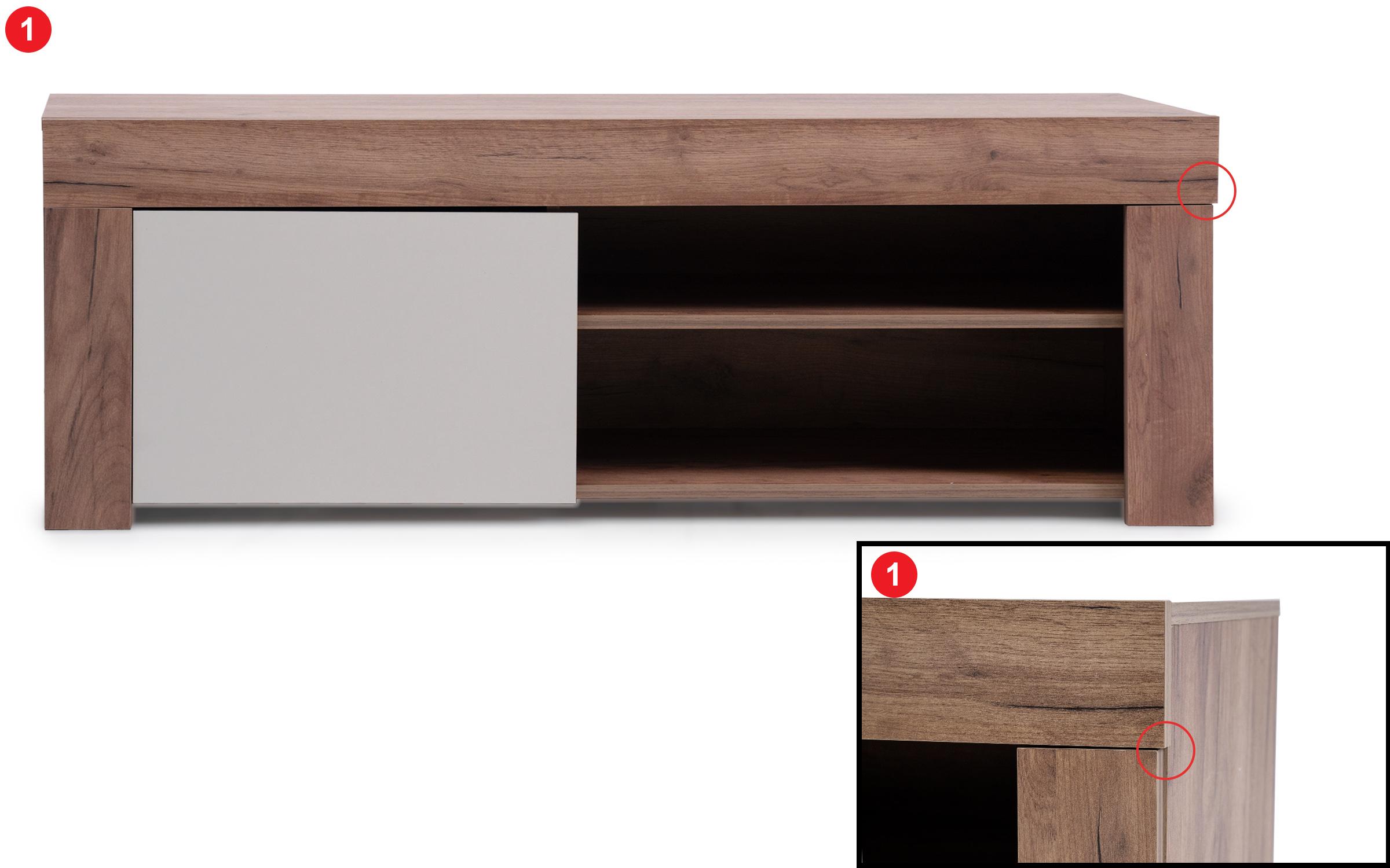 Sample TV cabinet, golden Craft oak + cashmere  2