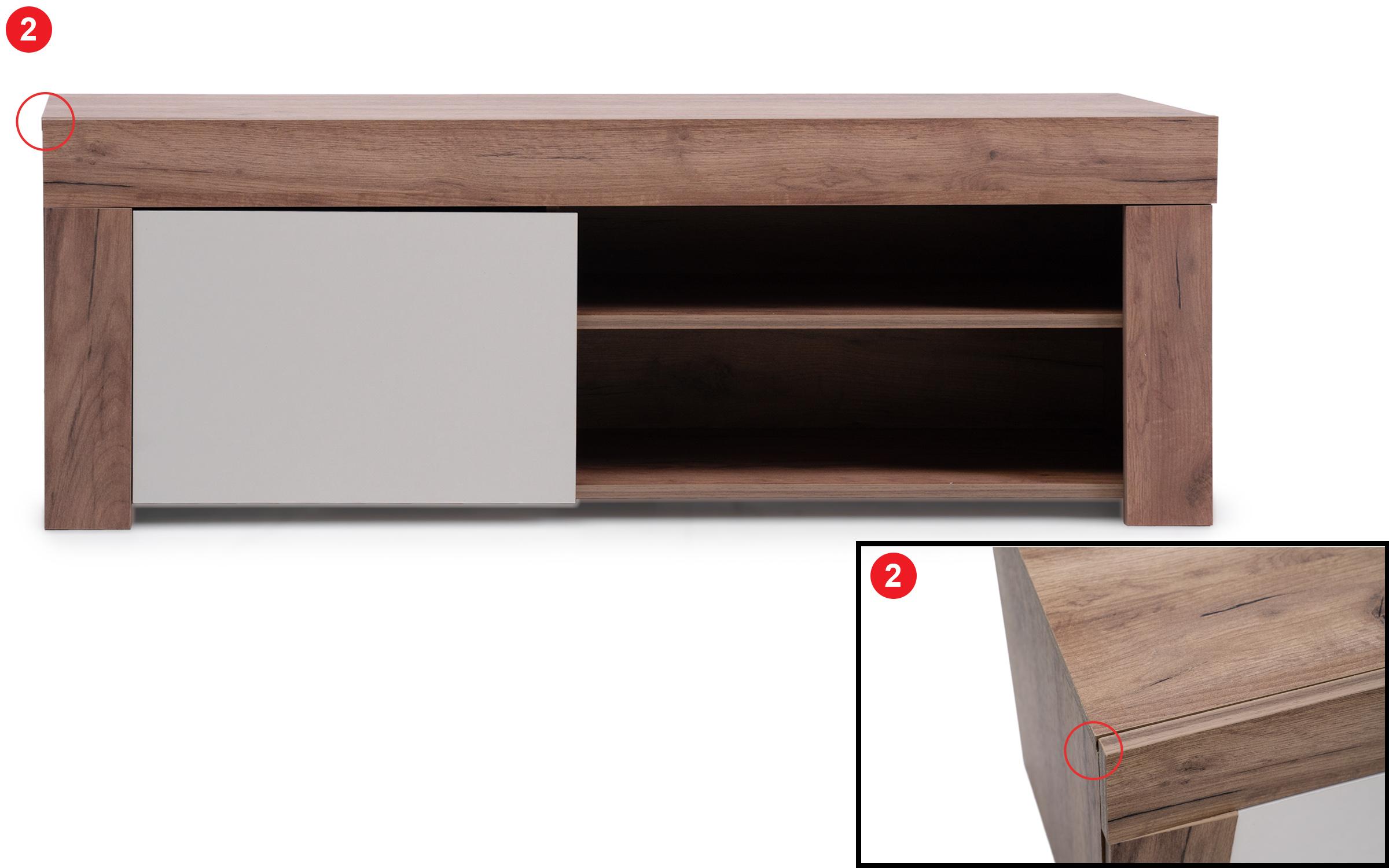 Sample TV cabinet, golden Craft oak + cashmere  3