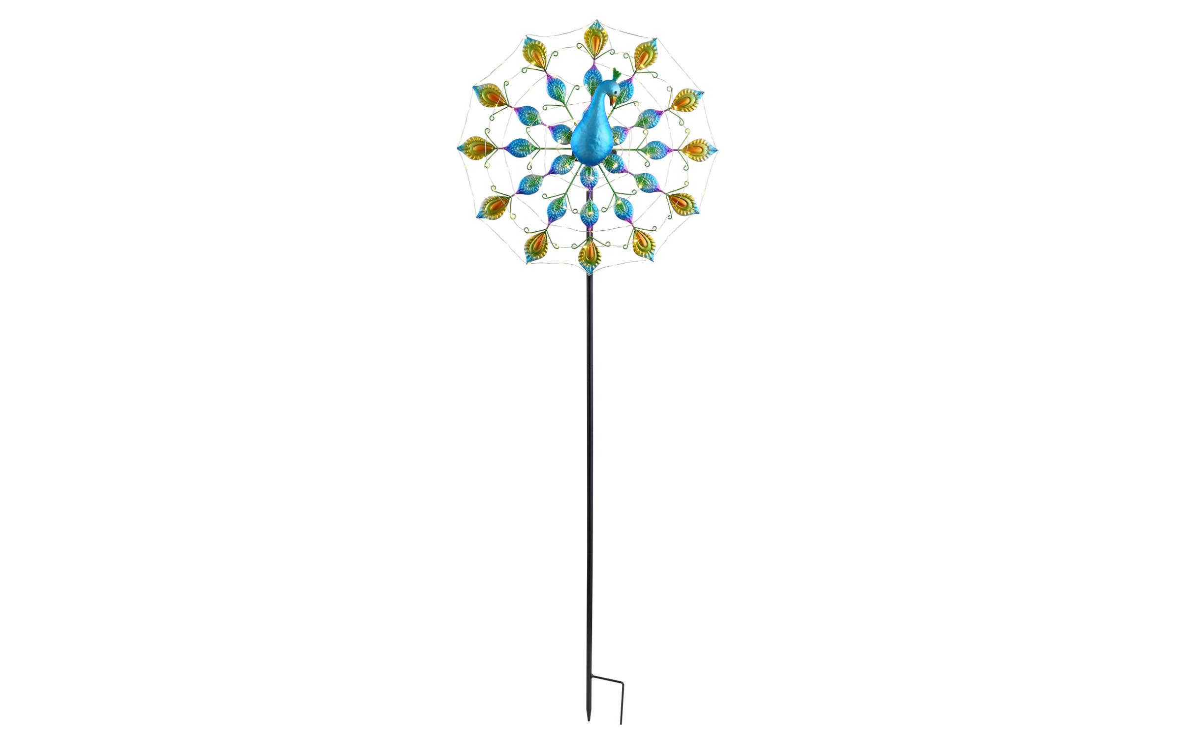 Solar garden lamp Peacock, multicolored  2