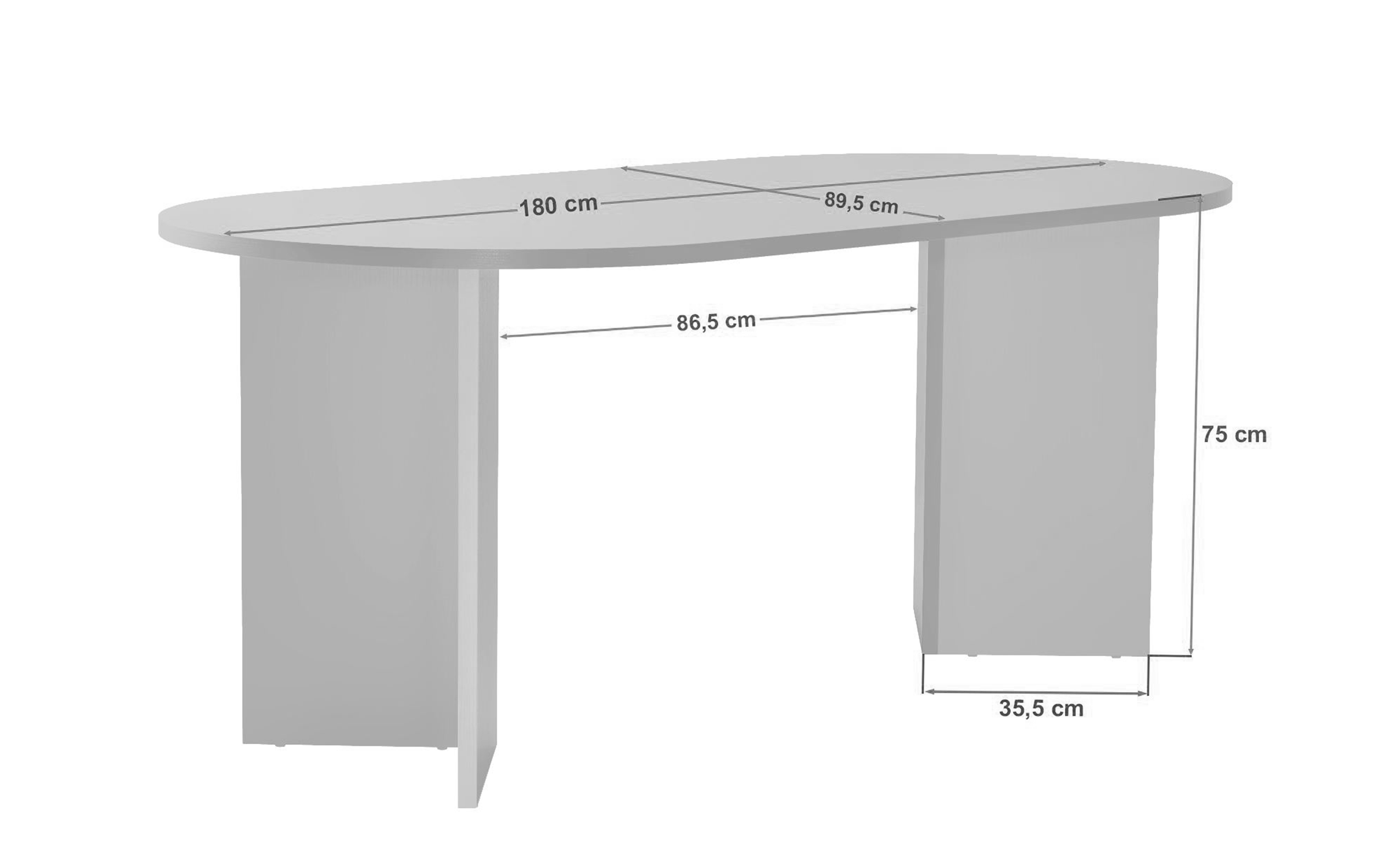 Dining table Sablin, white  2