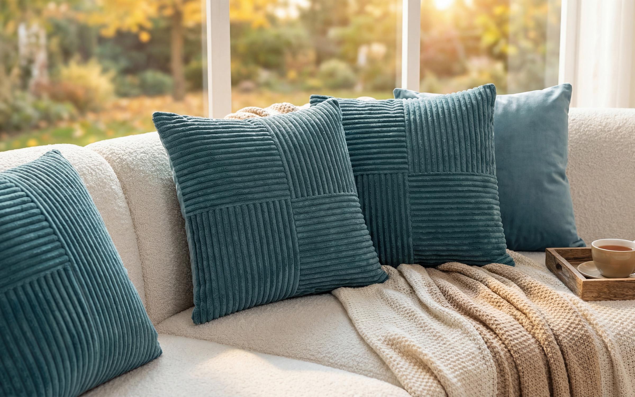 Throw pillow 43/43 cm Azur, turquoise  3