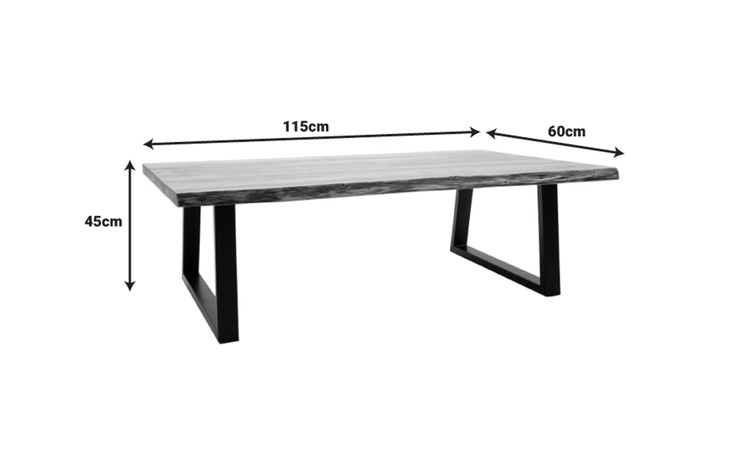 Coffee table Miles, natural + black  2