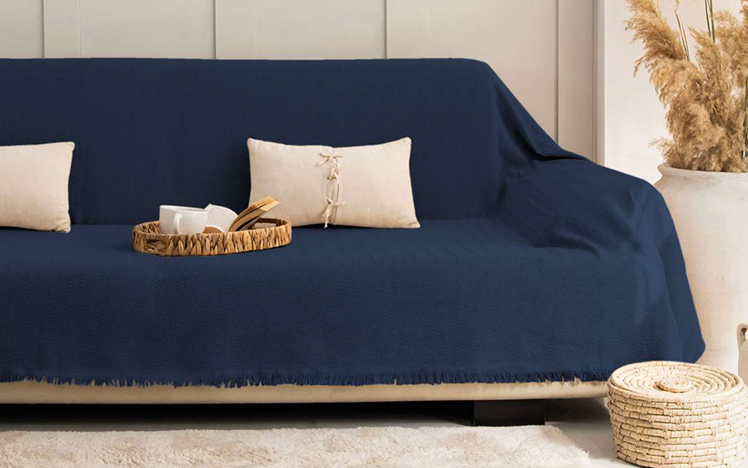 Sofa cover 180/300 cm Rio, dark blue  2