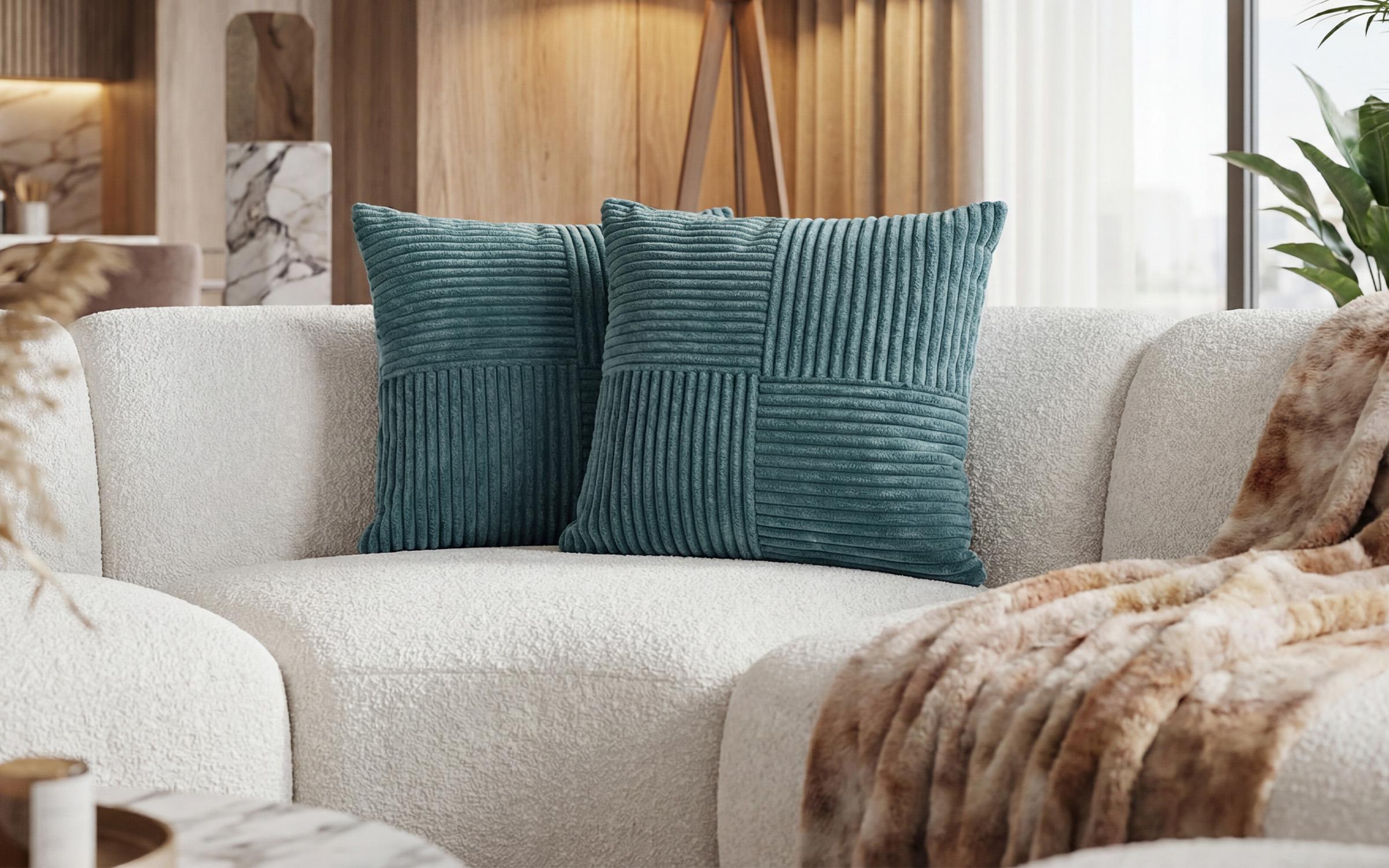 Throw pillow 43/43 cm Azur, turquoise  1