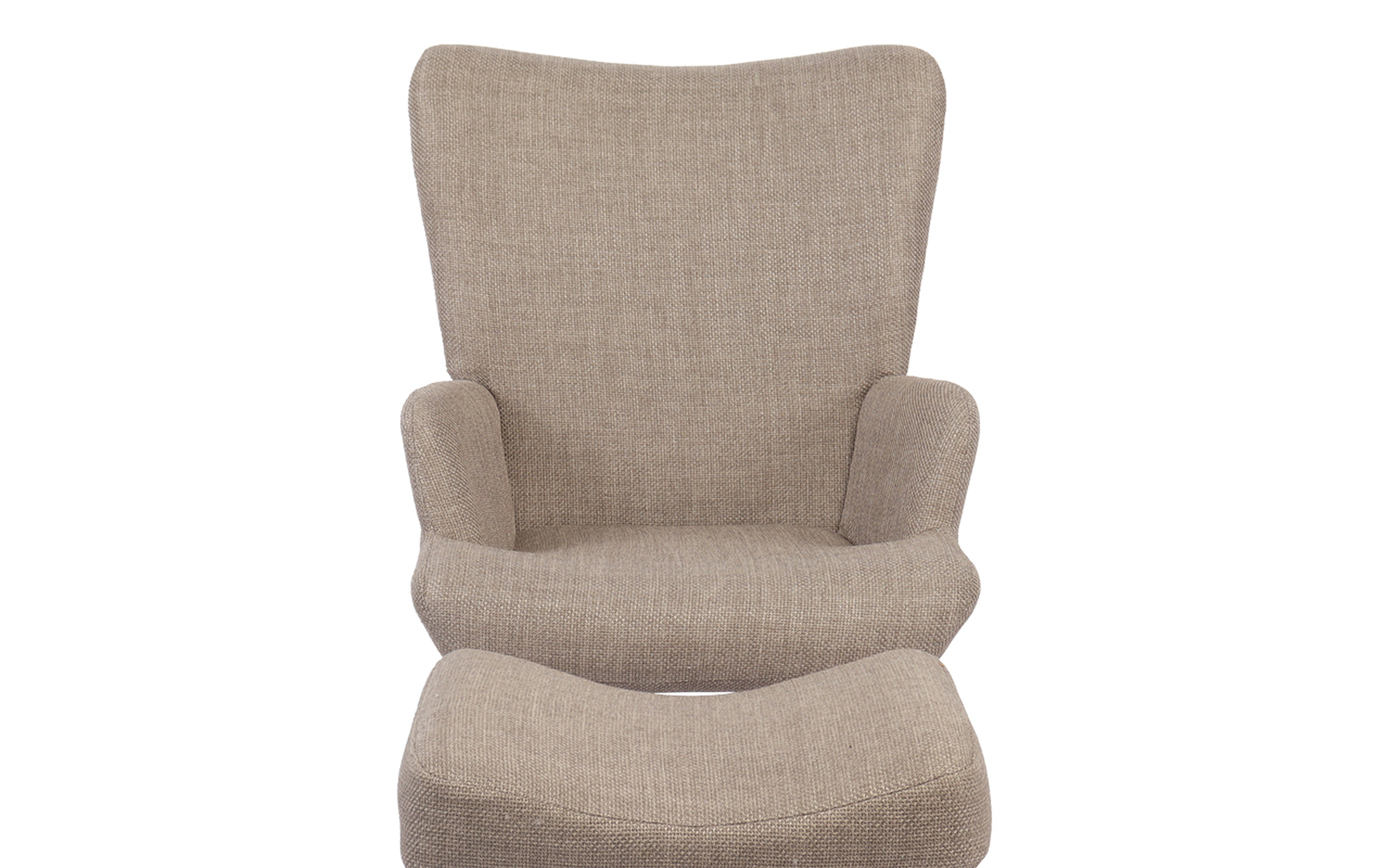 Armchair + ottoman Gerlina, beige-grey + natural  6
