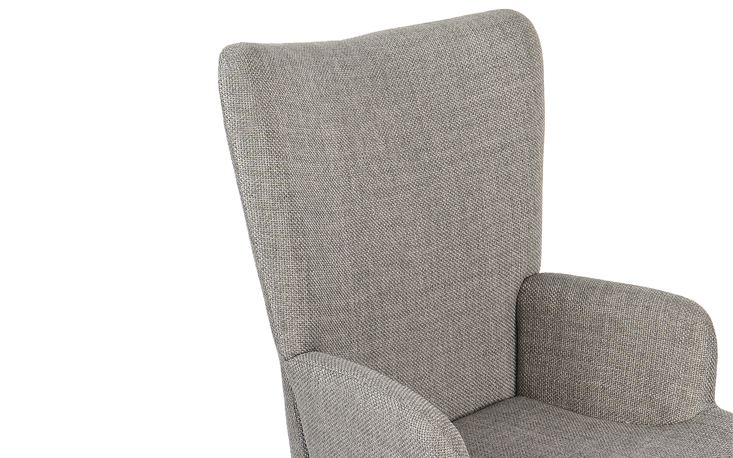 Armchair + ottoman Gerlina, light grey + natural  7
