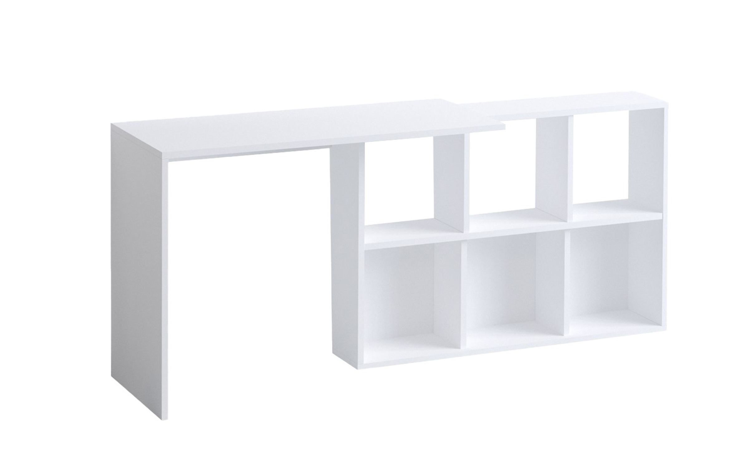 Desk with shelf Jack, white  3