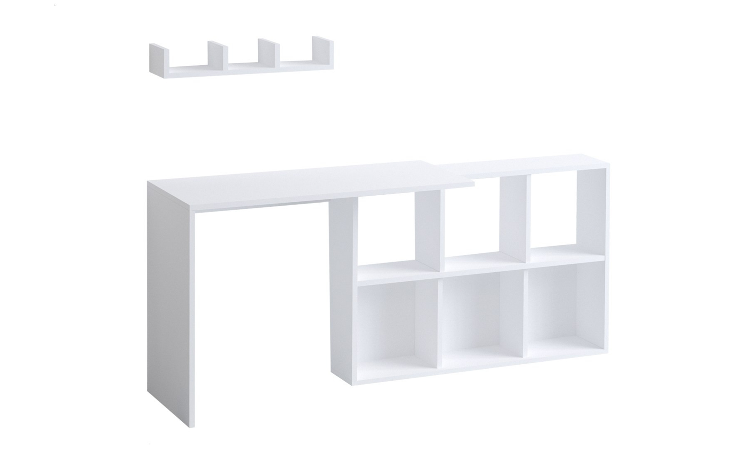 Desk with shelf Jack, white  4