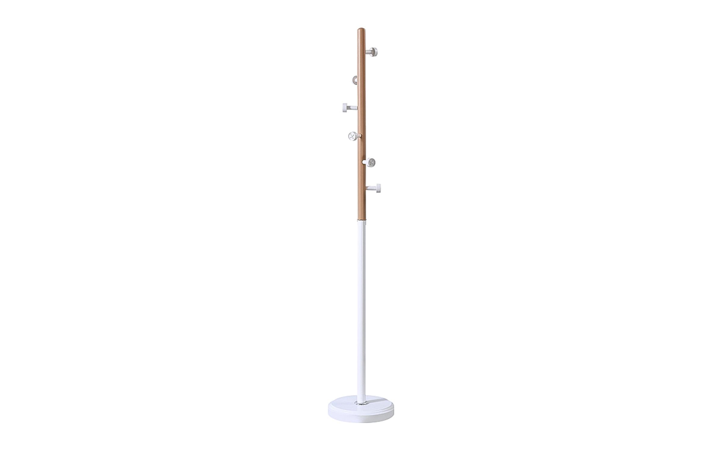 Coat rack Sinera, white + natural  1