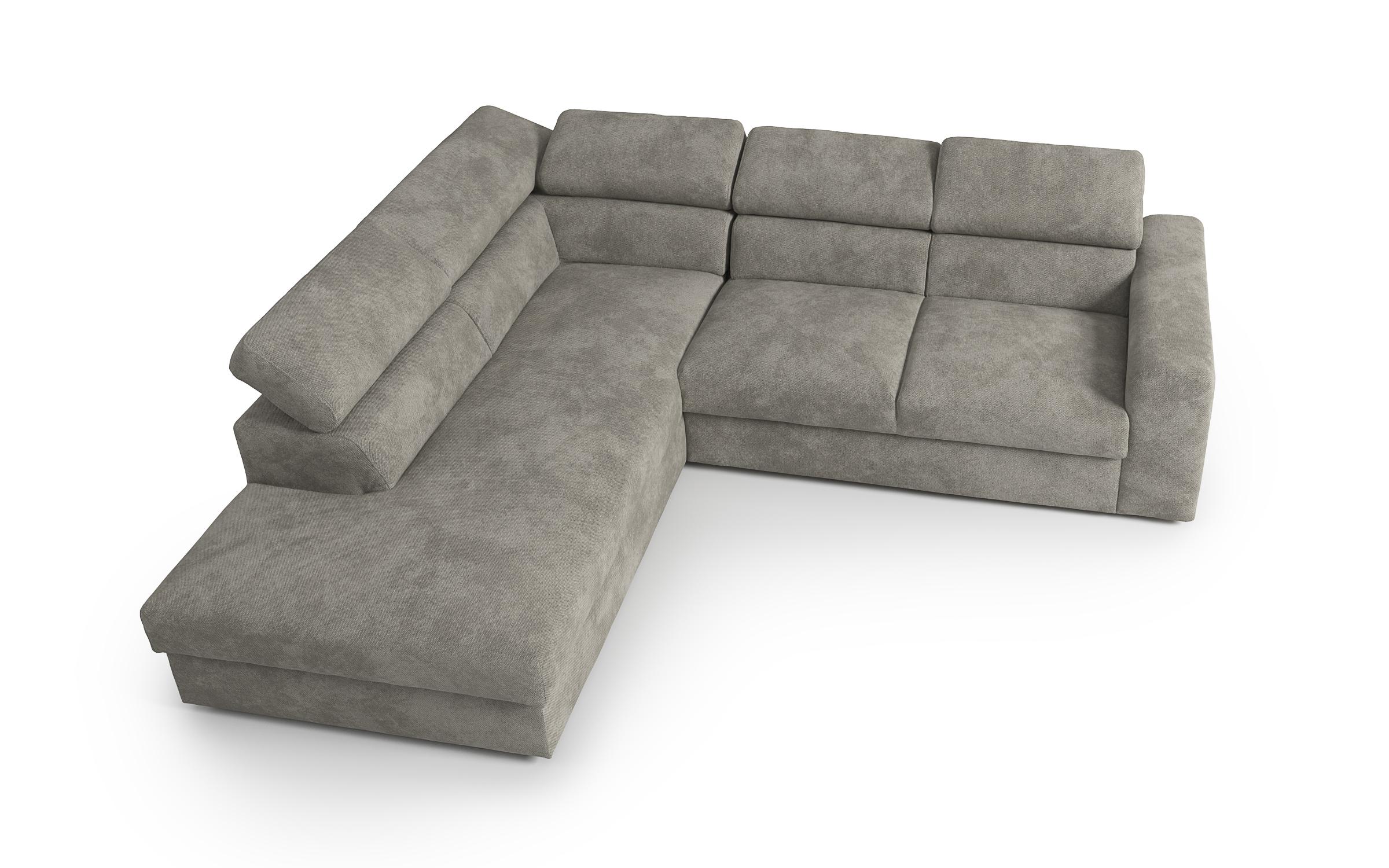 Extendable corner sofa Belisa, light grey  7