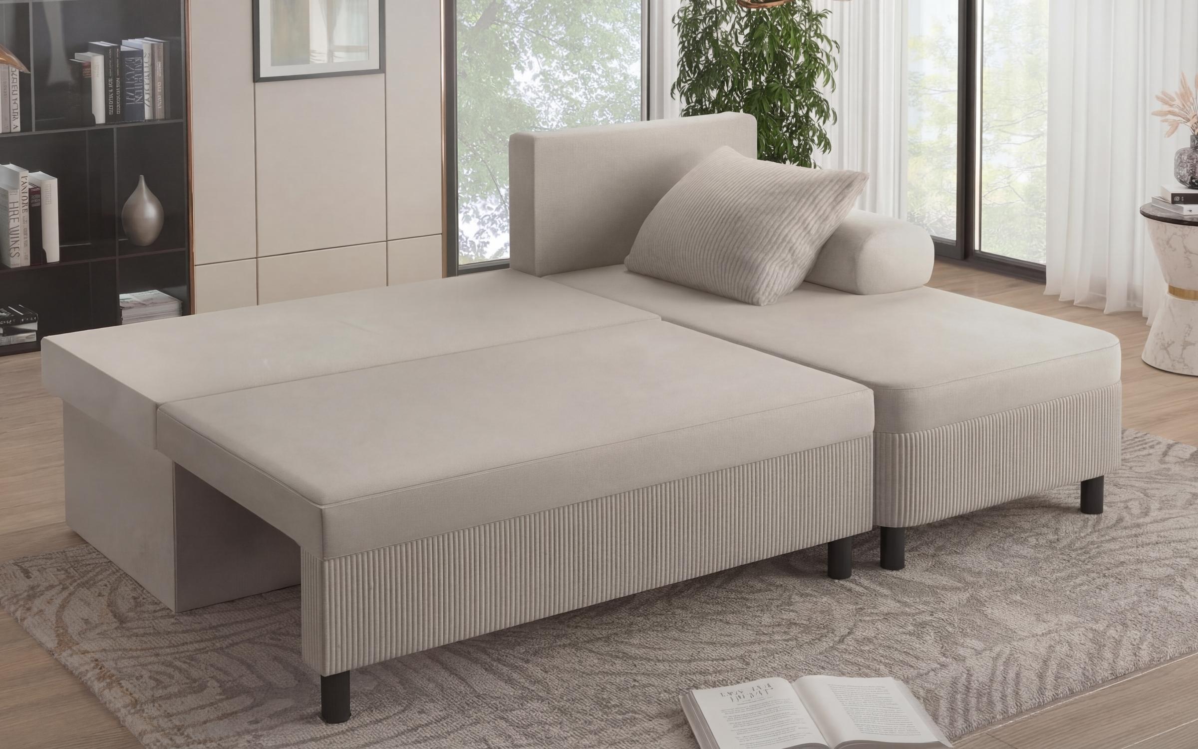 Extendable corner sofa Delano S, light beige  5