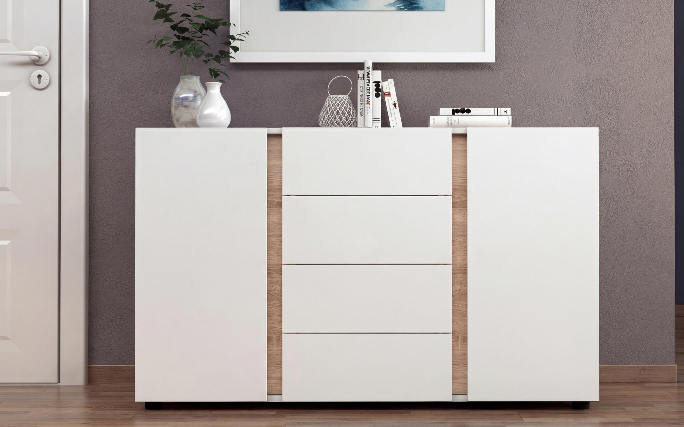 Dresser Omonia L, white + Sonoma oak  3
