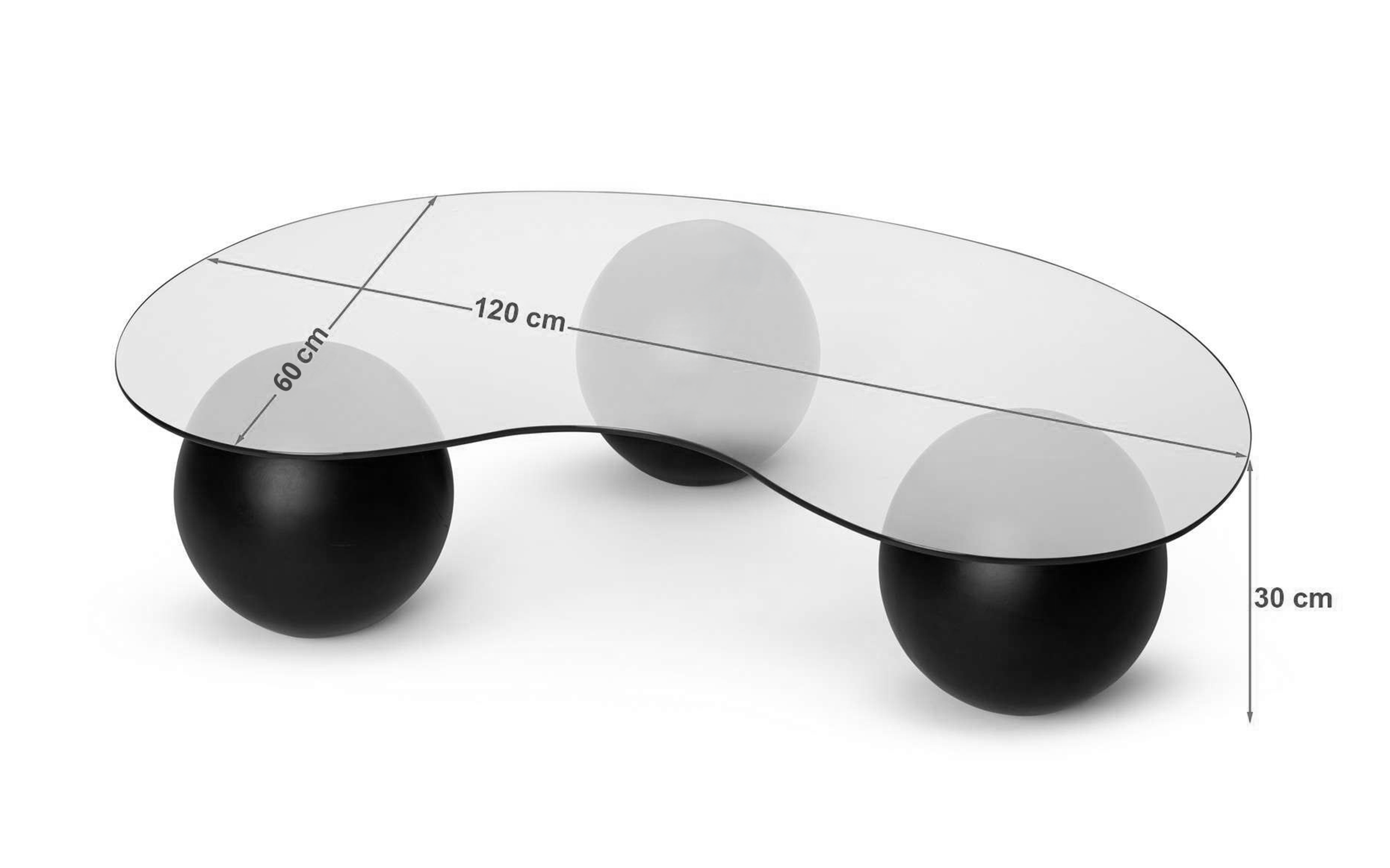 Coffee table Linera, walnut  2