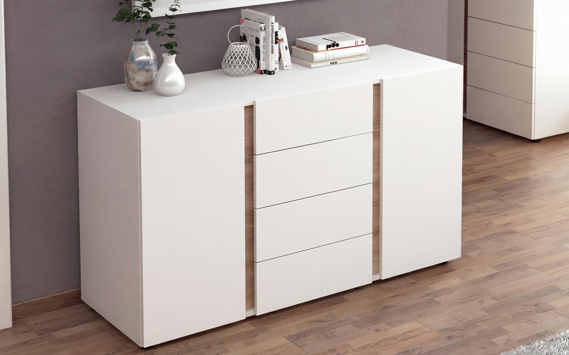 Dresser Omonia L, white + Sonoma oak  4