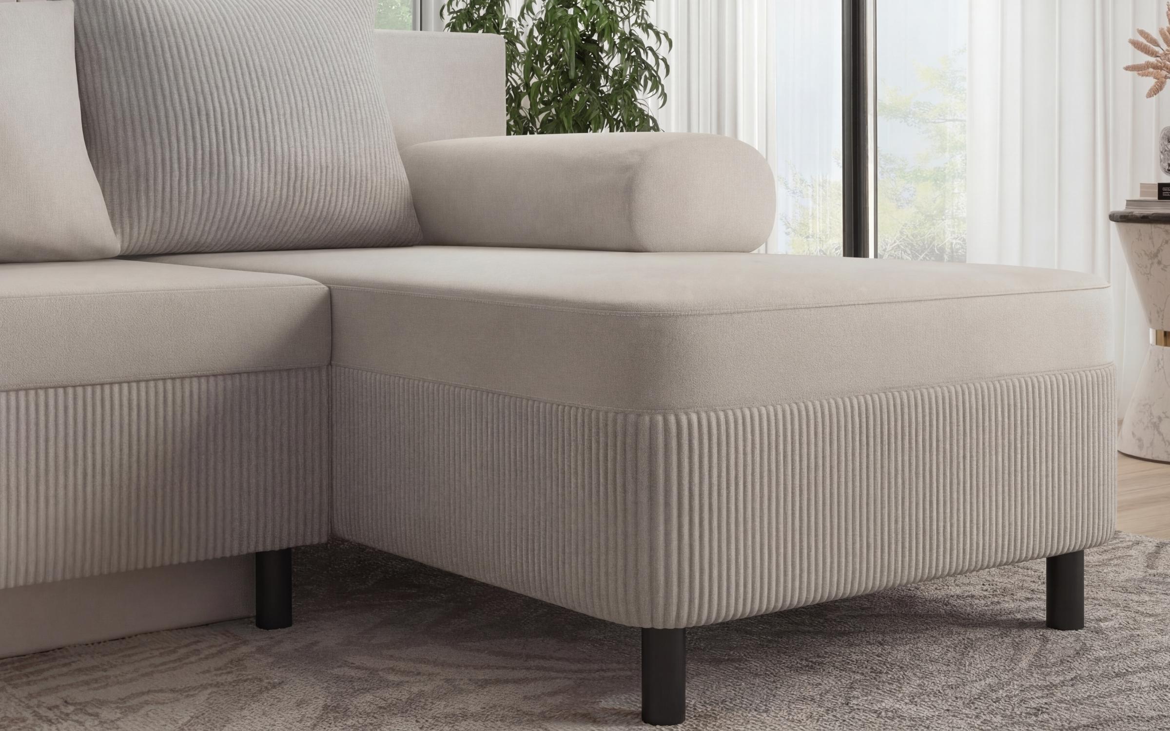 Extendable corner sofa Delano S, light beige  7