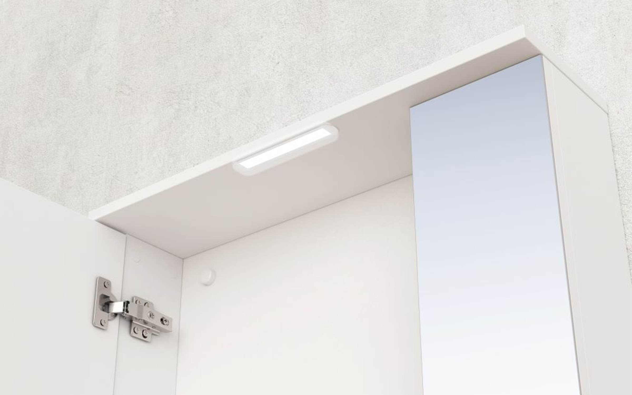 PVC mirror bathroom cabinet ICMC6017-70, white  3