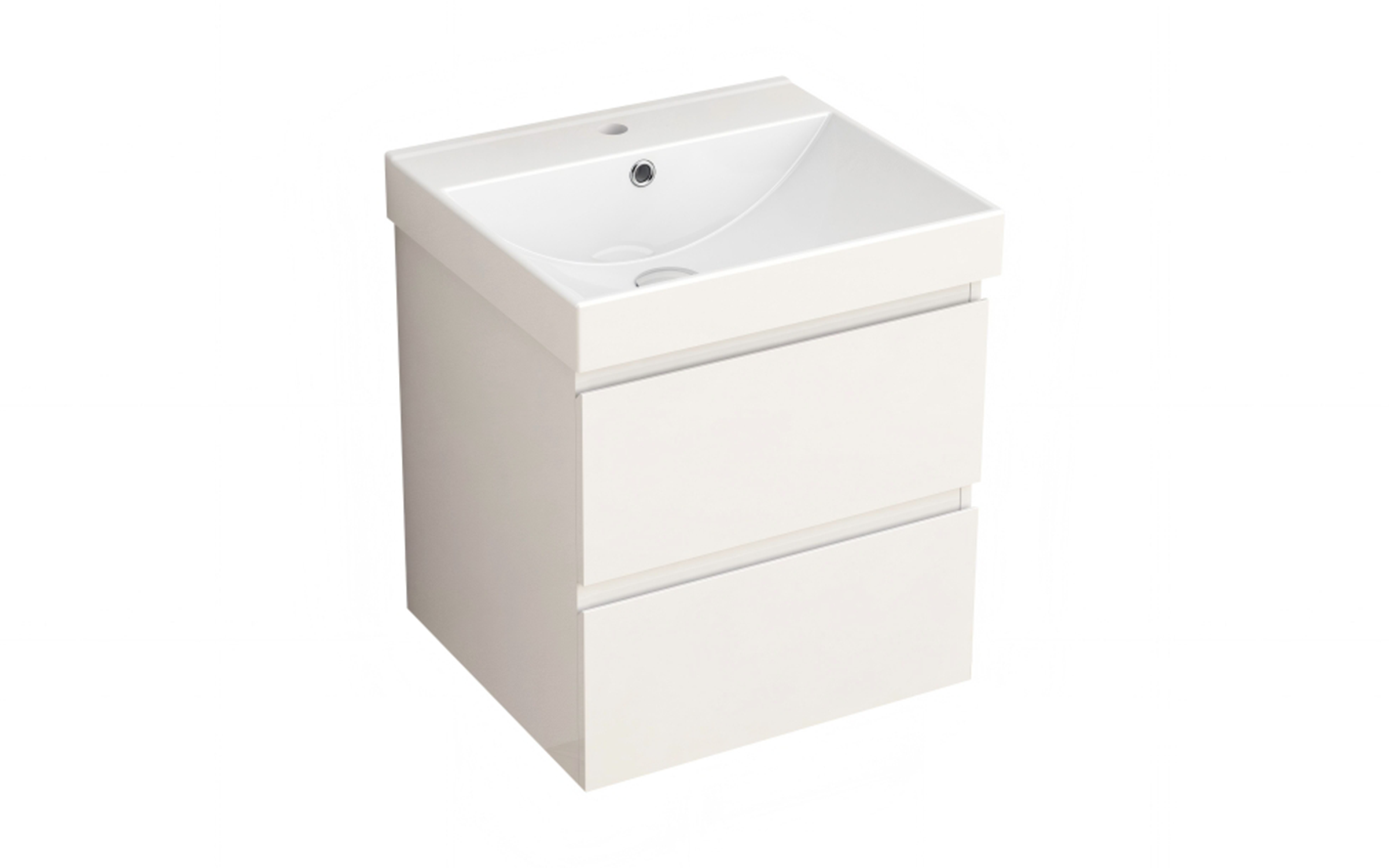 PVC шкаф за баня с мивка ICP6038-50, бял  3