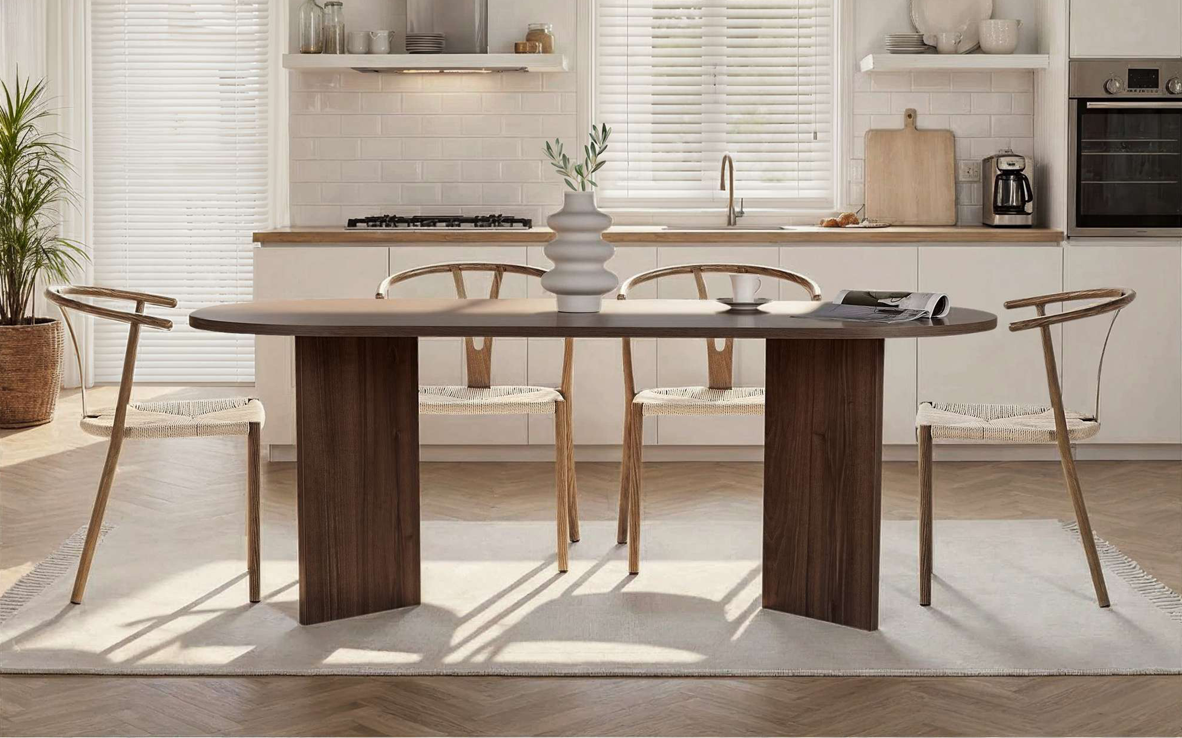 Dining table Sabela, walnut  3