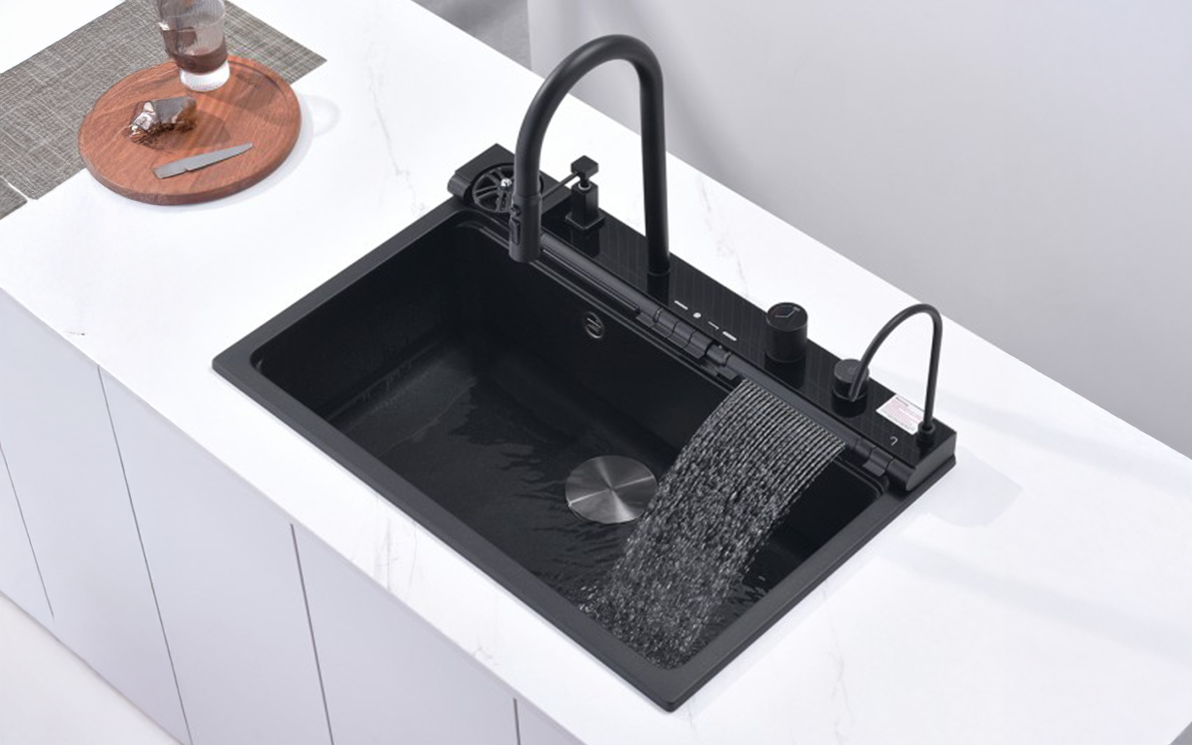 Multifunctional sink with mixer tap AQUARIS, sandy  8