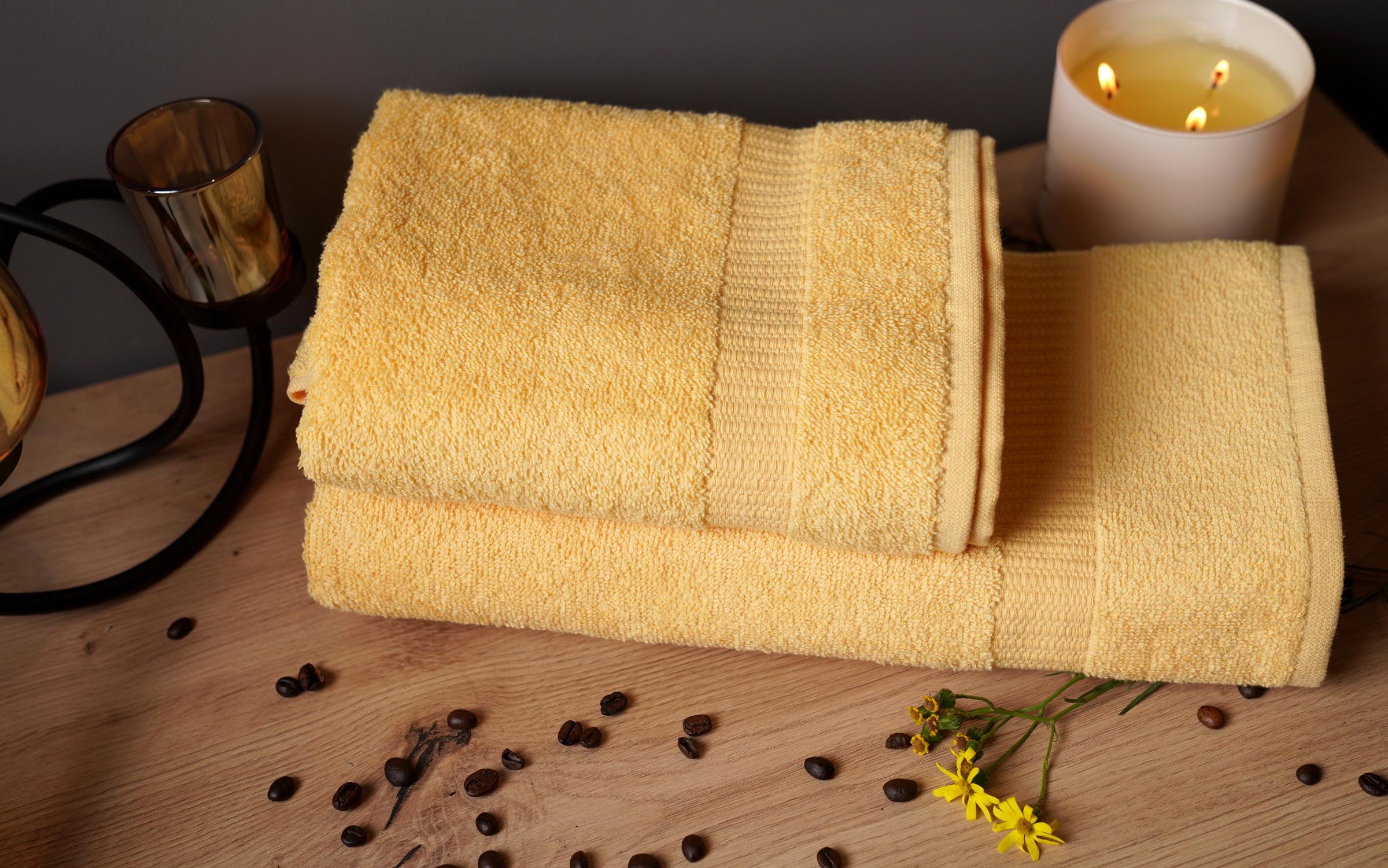 Towel, yellow, 50/90  2