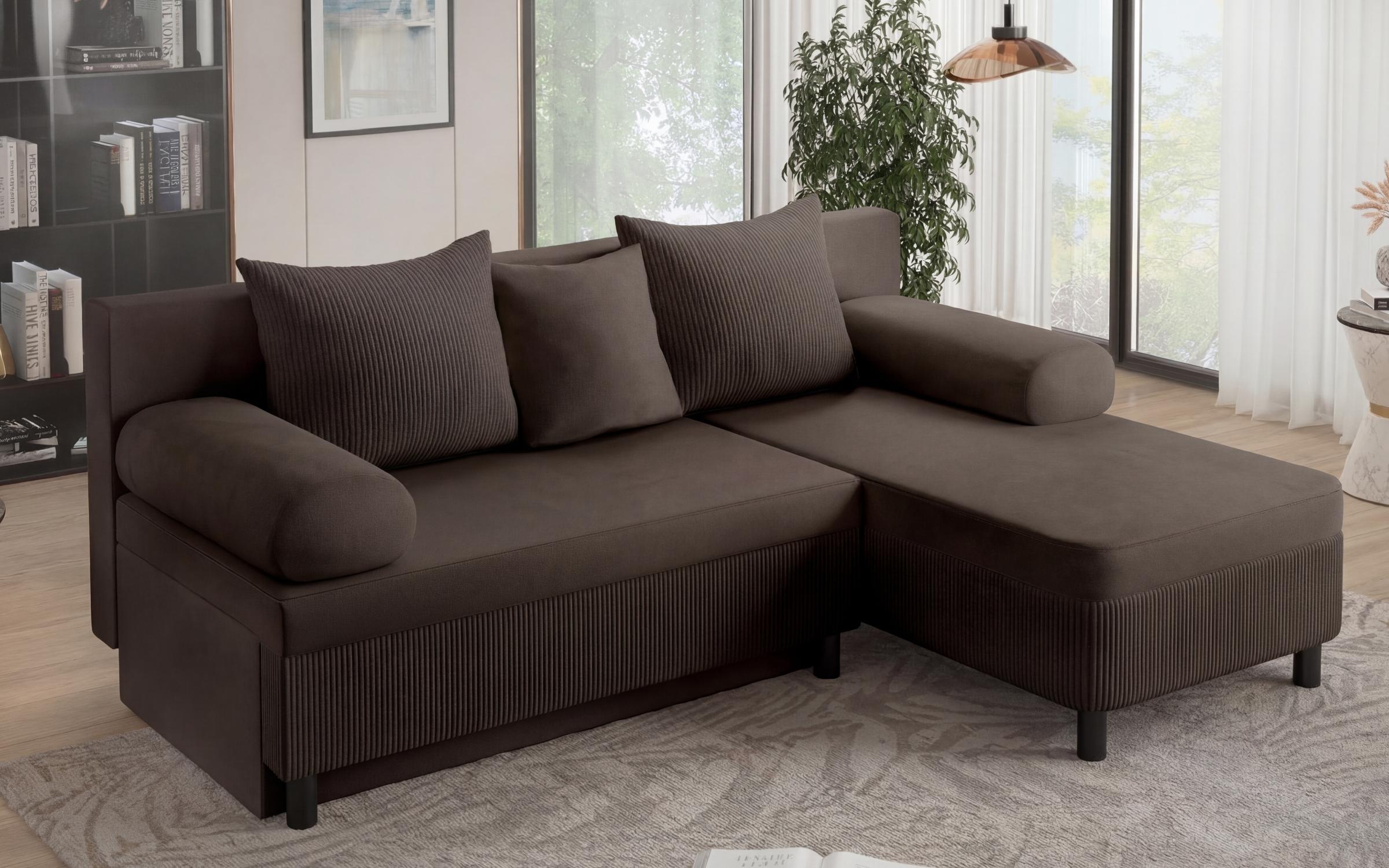 Extendable corner sofa Delano S, light brown  4