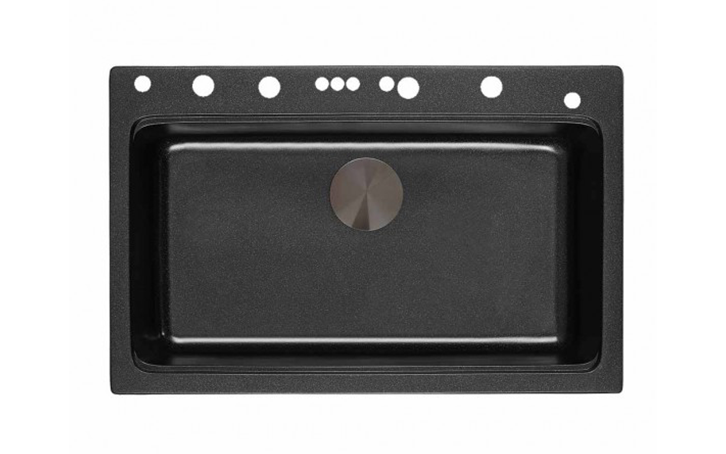 Multifunctional sink with mixer tap AQUARIS, black  15