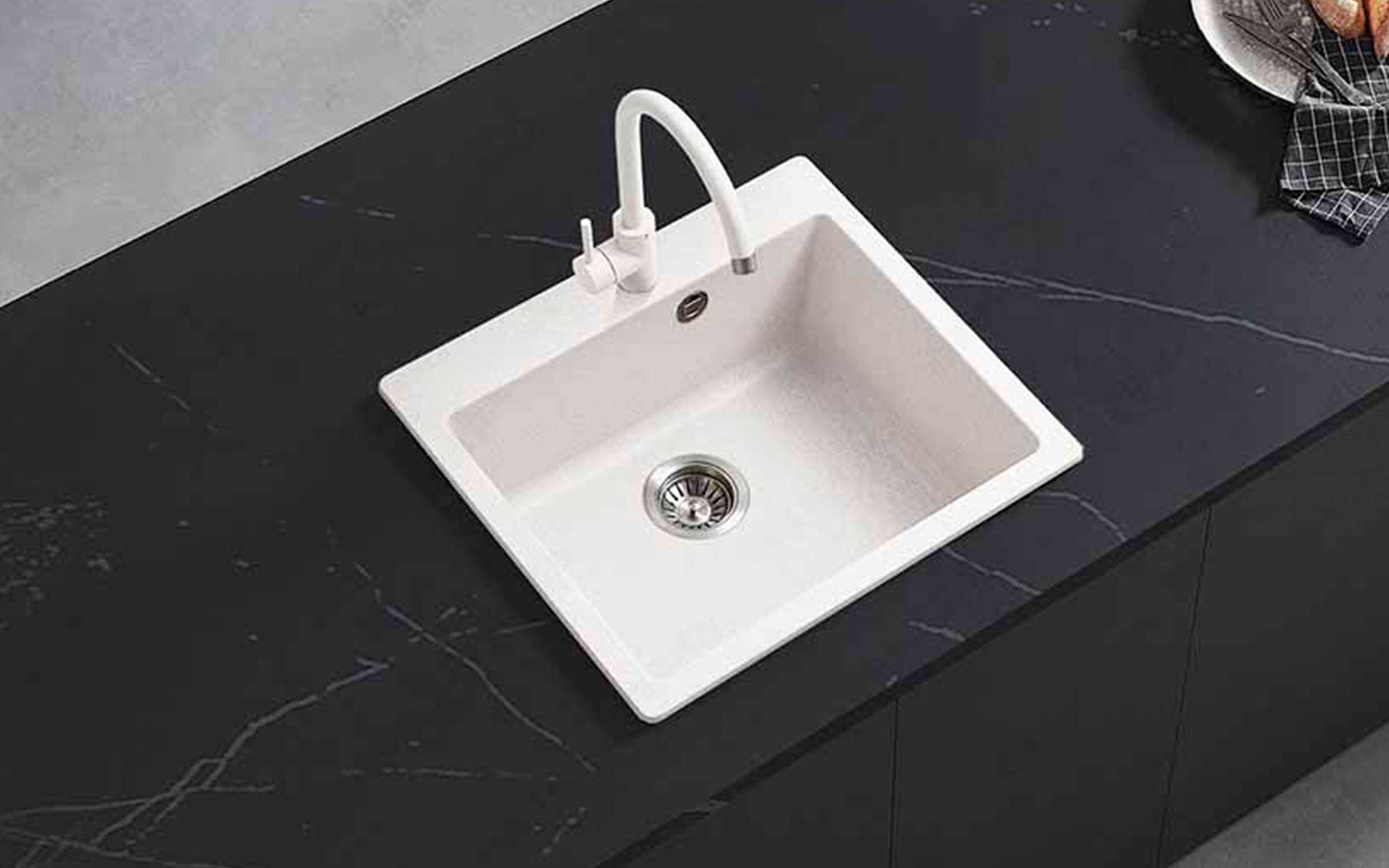 8304 Granite sink, white  2