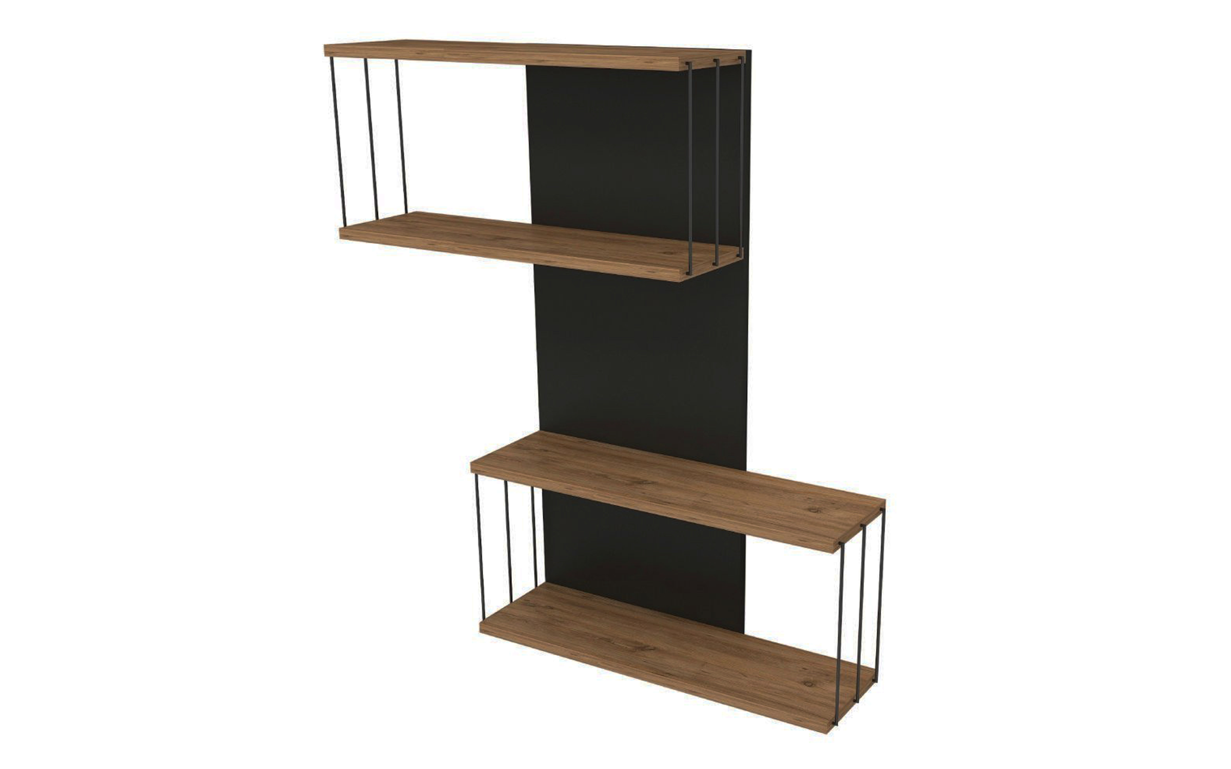 Bookcase Desta, anthracite + oak  6