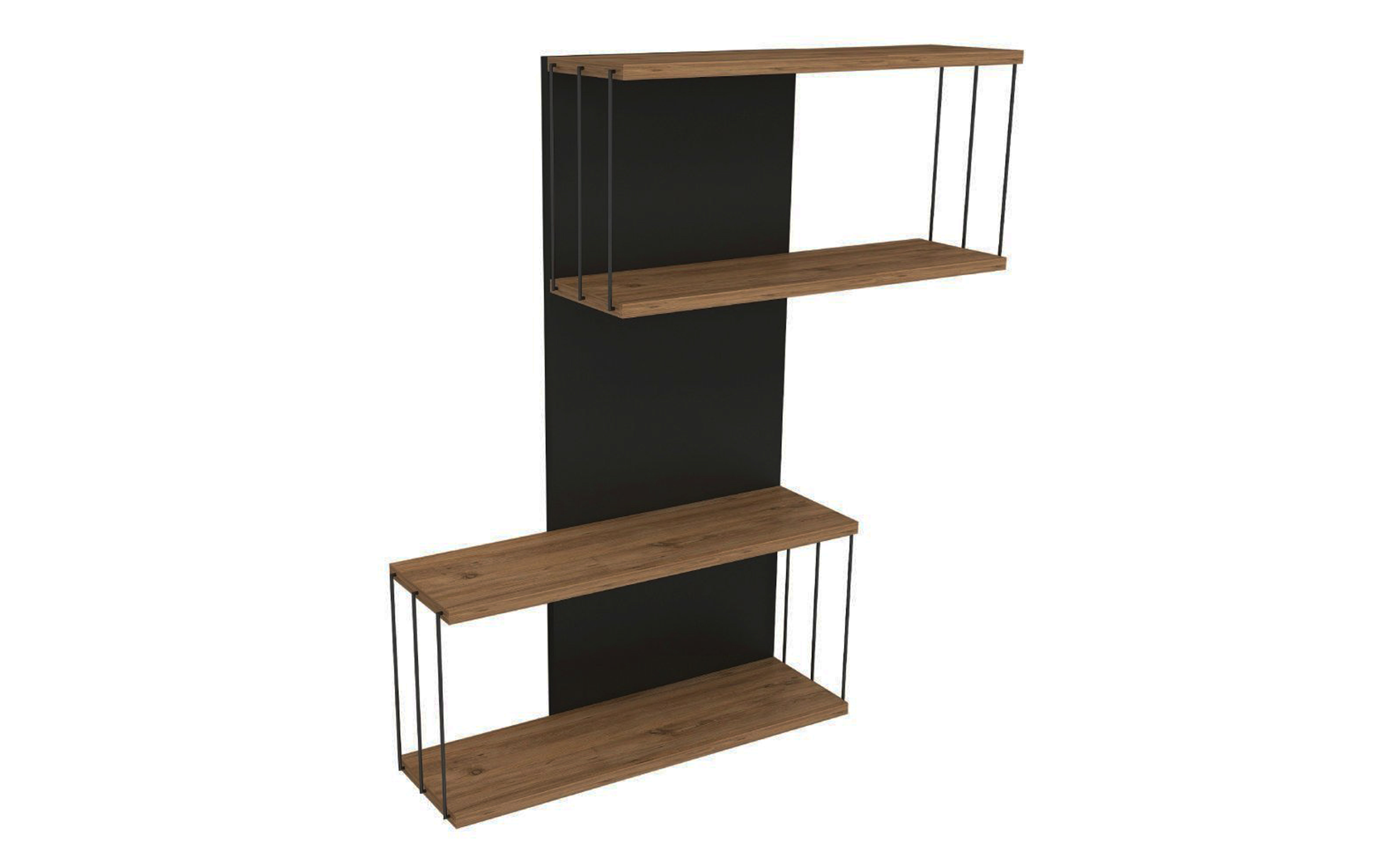 Bookcase Desta, anthracite + oak  7