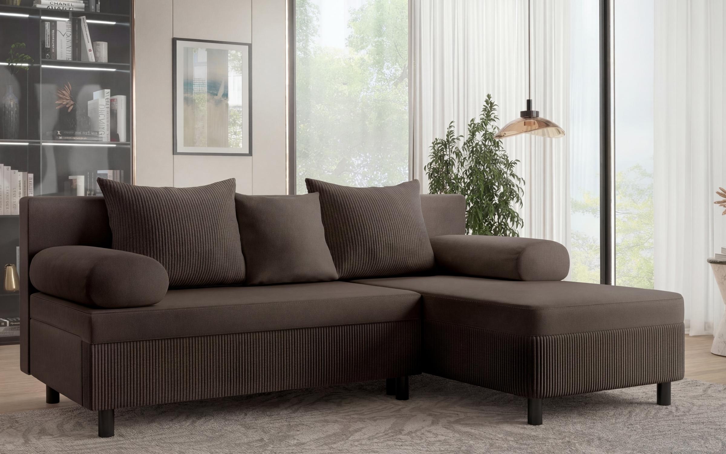 Extendable corner sofa Delano S, light brown  3