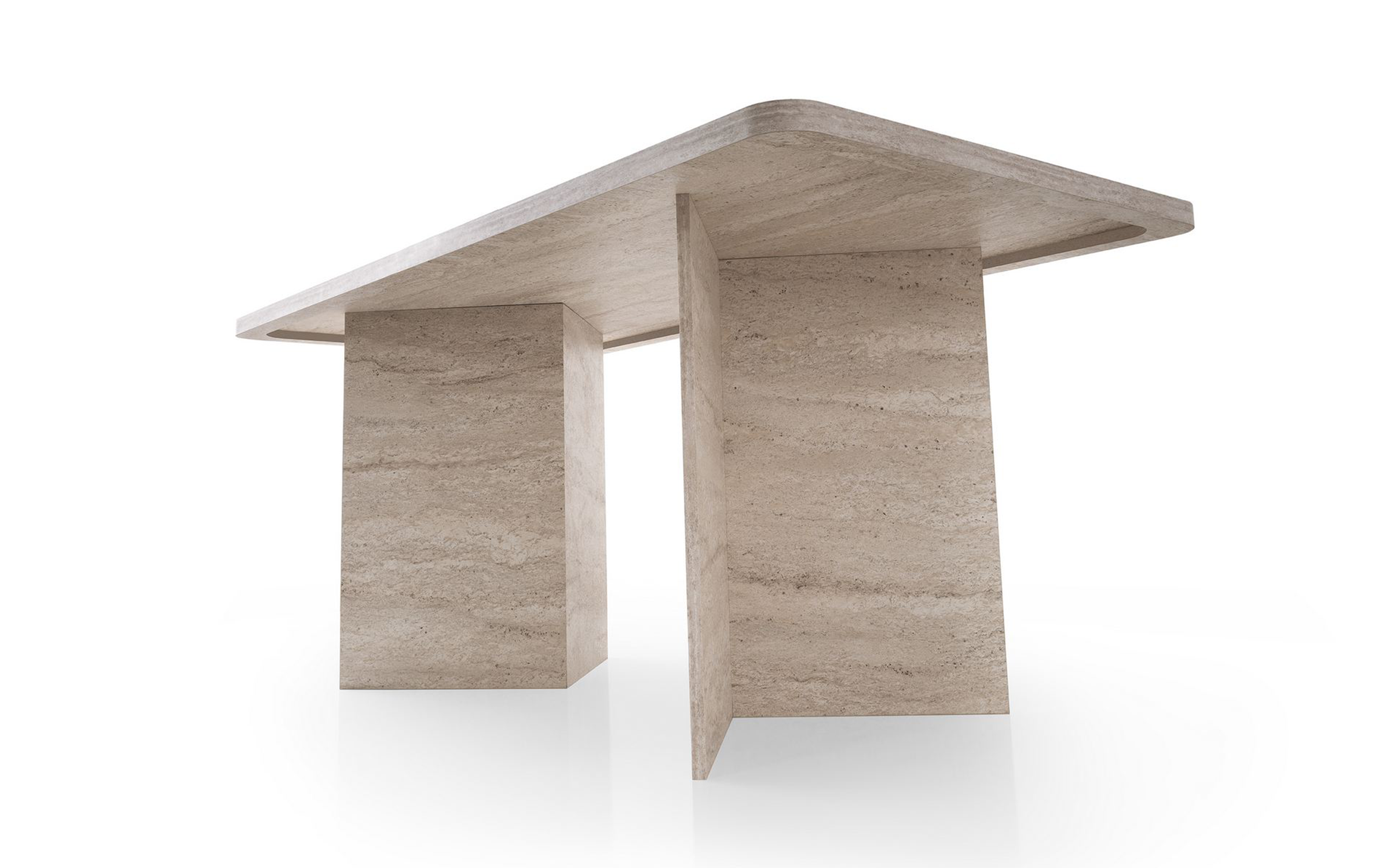 Dining table Siela, travertine decor  8