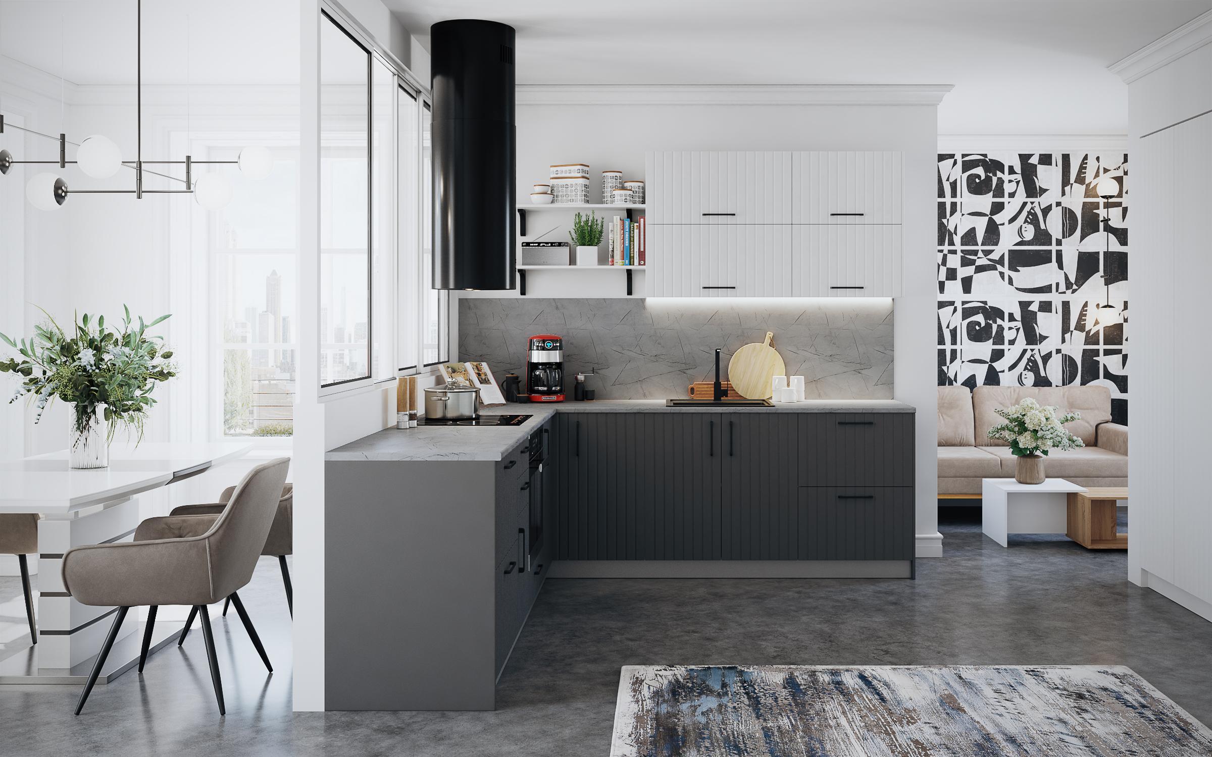 Kitchen cabinet Ava 15, anthracite matt  2