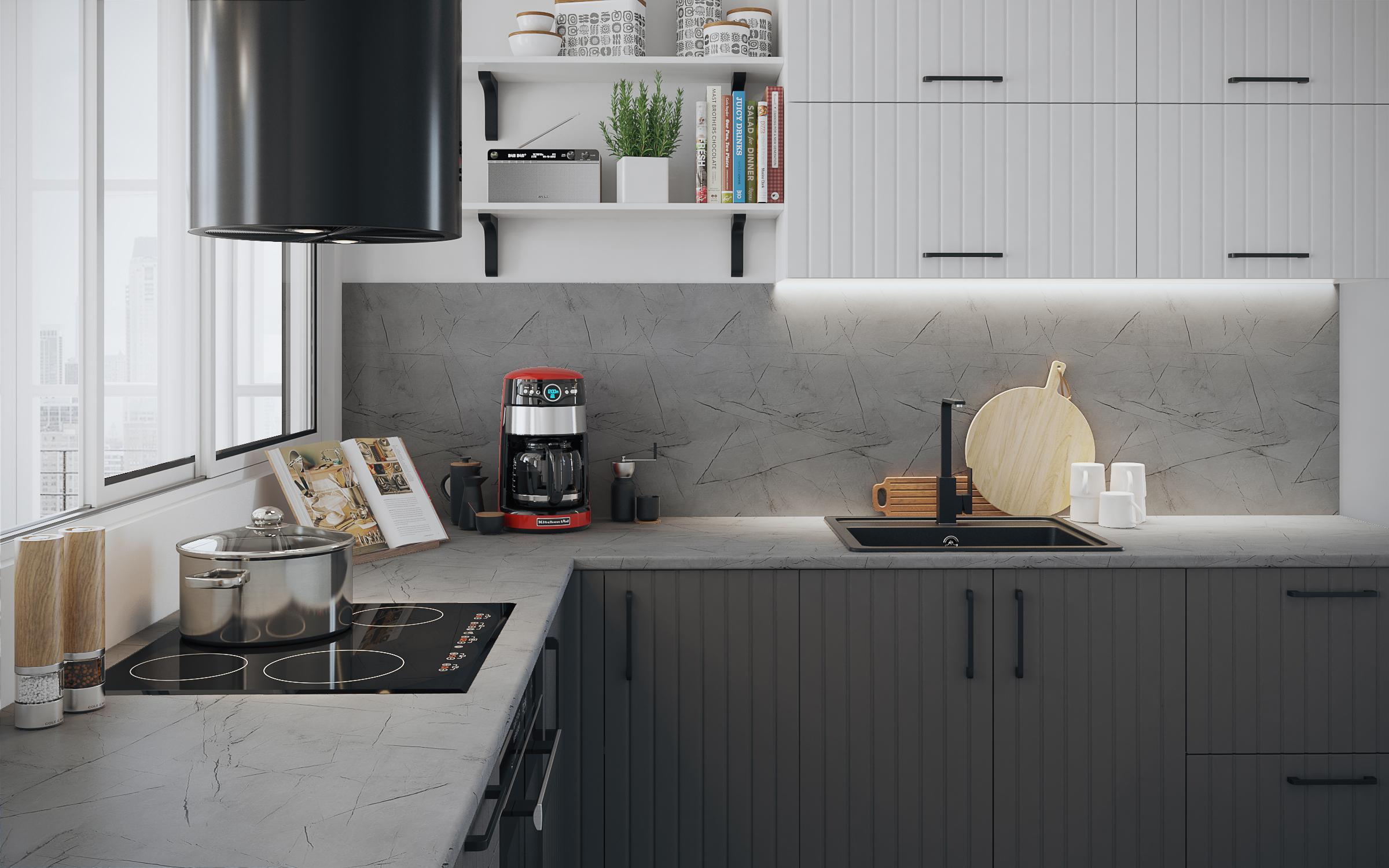 Kitchen cabinet Ava 23, white  6