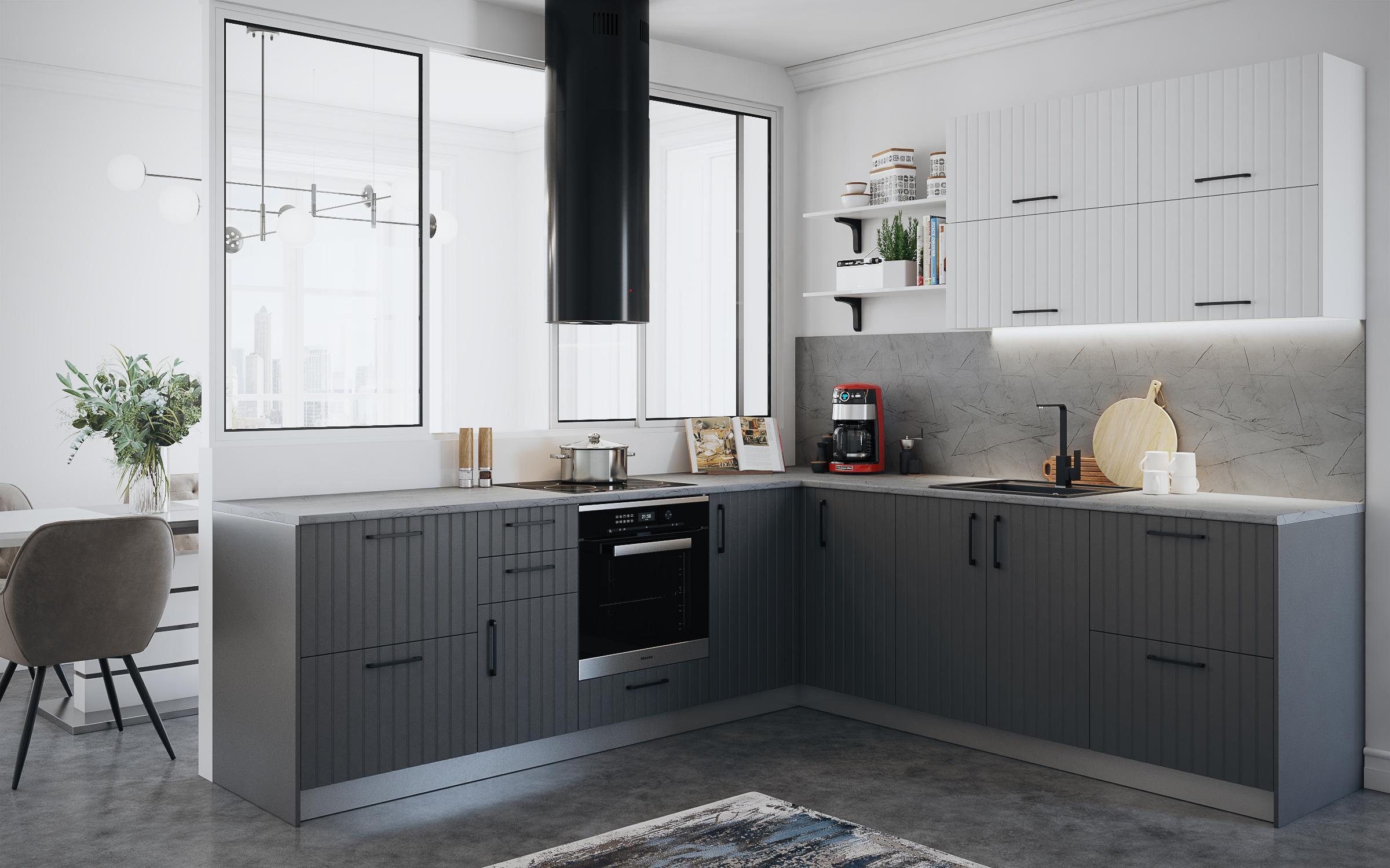 Kitchen cabinet Ava 33, anthracite matt  6