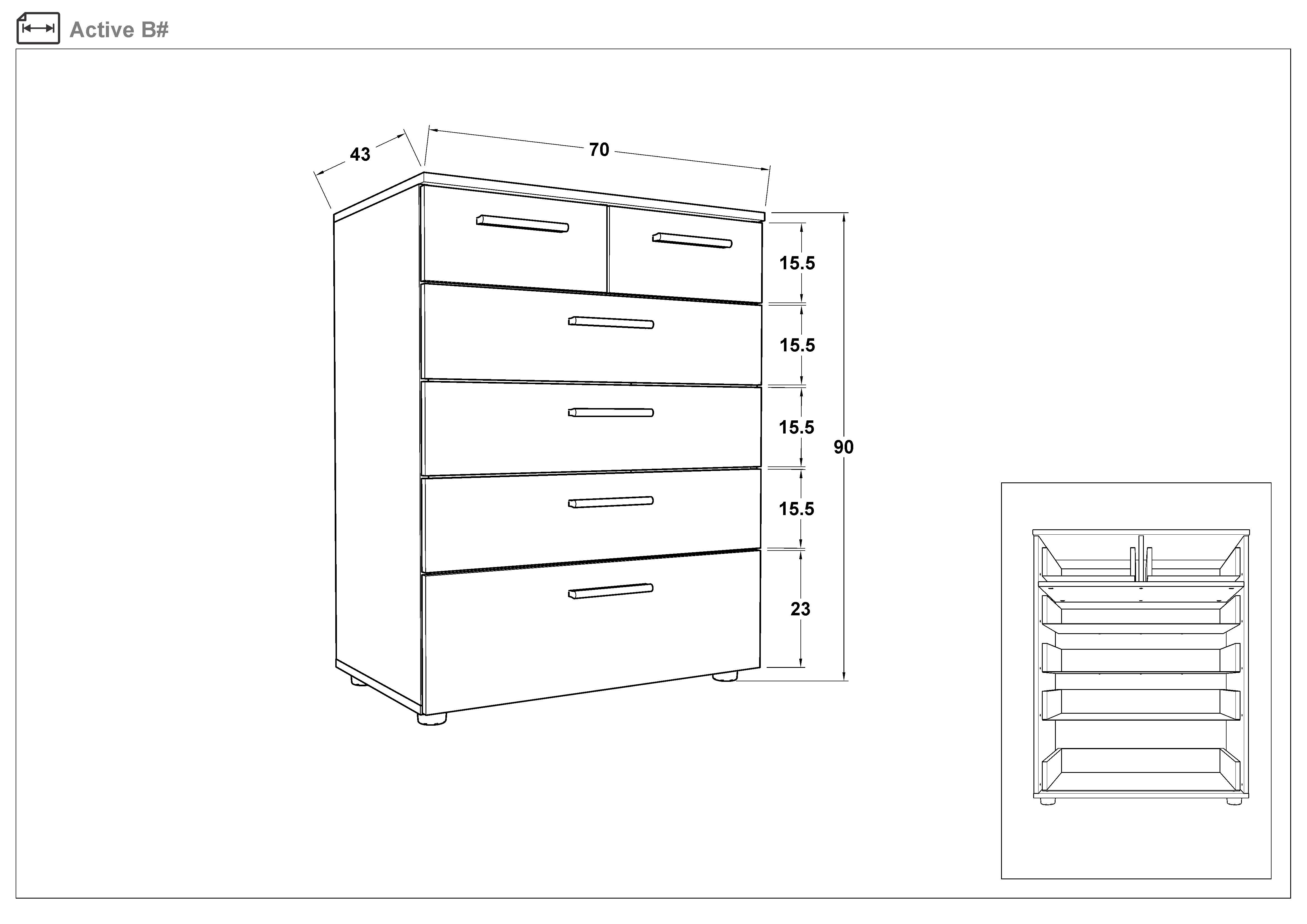 Dresser Active, Sonoma oak  2