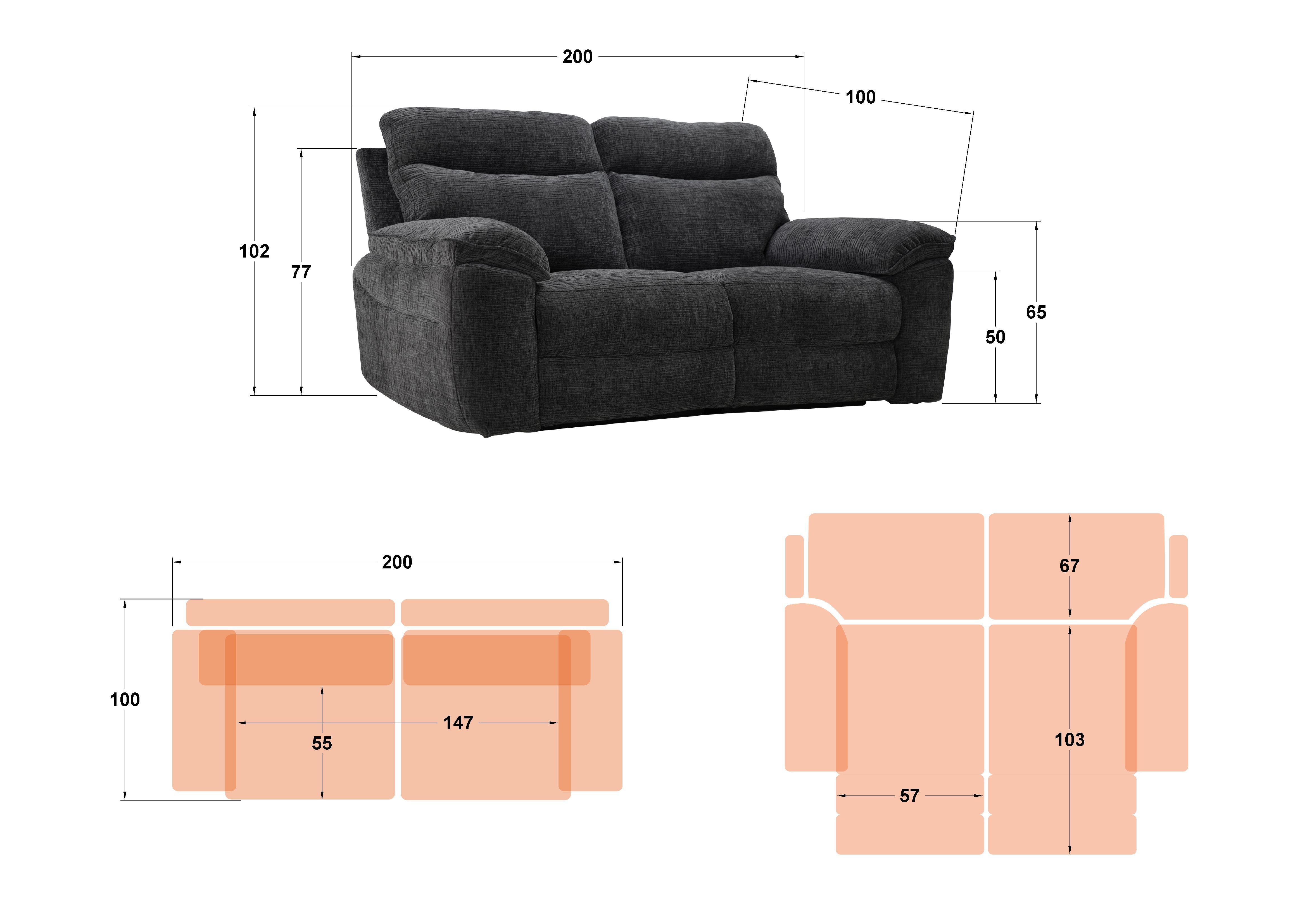 Three-seater recliner /with manual mechanism/ Adesto, grey  2