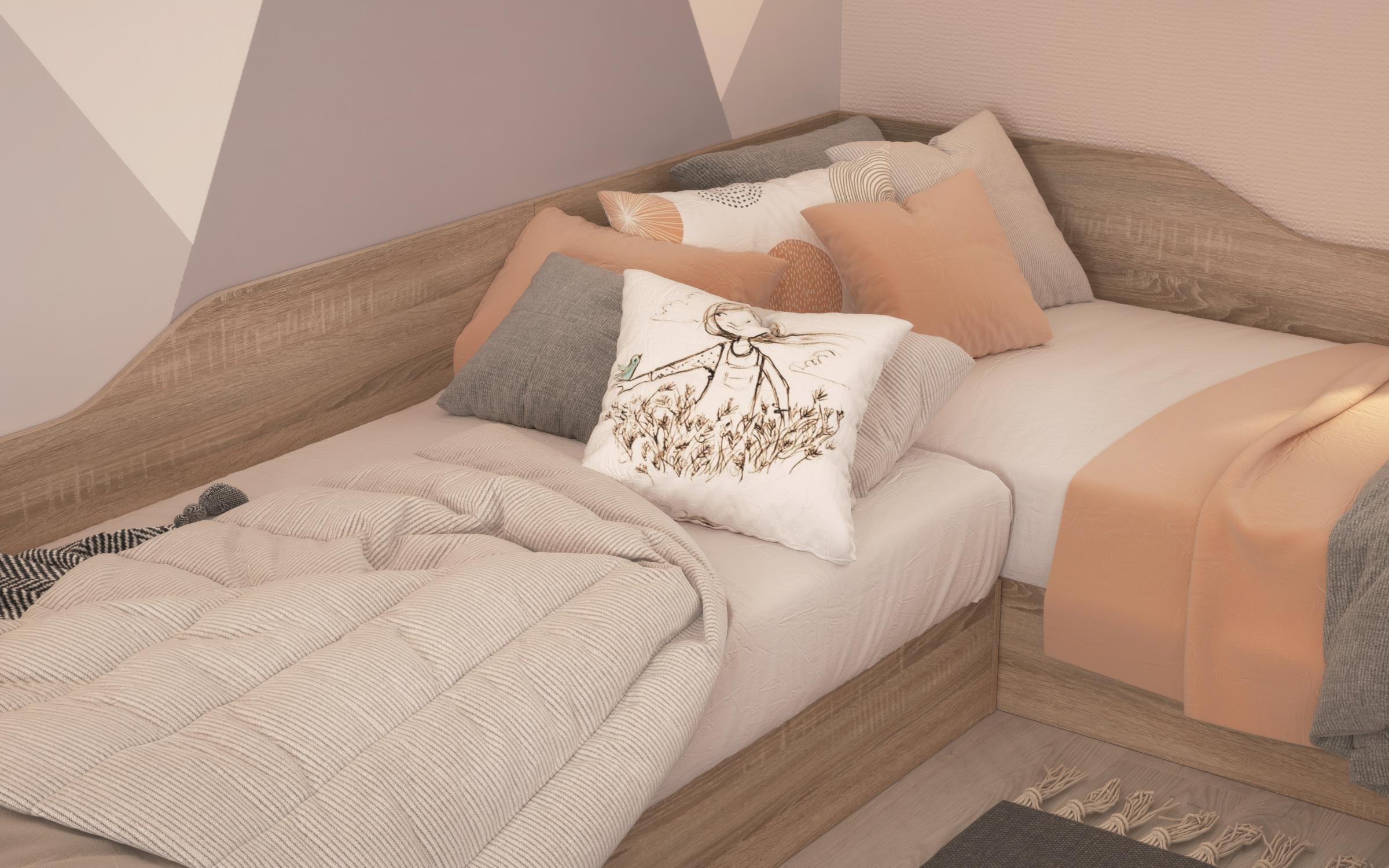Corner beds 82/190 Valens, Sonoma oak  4