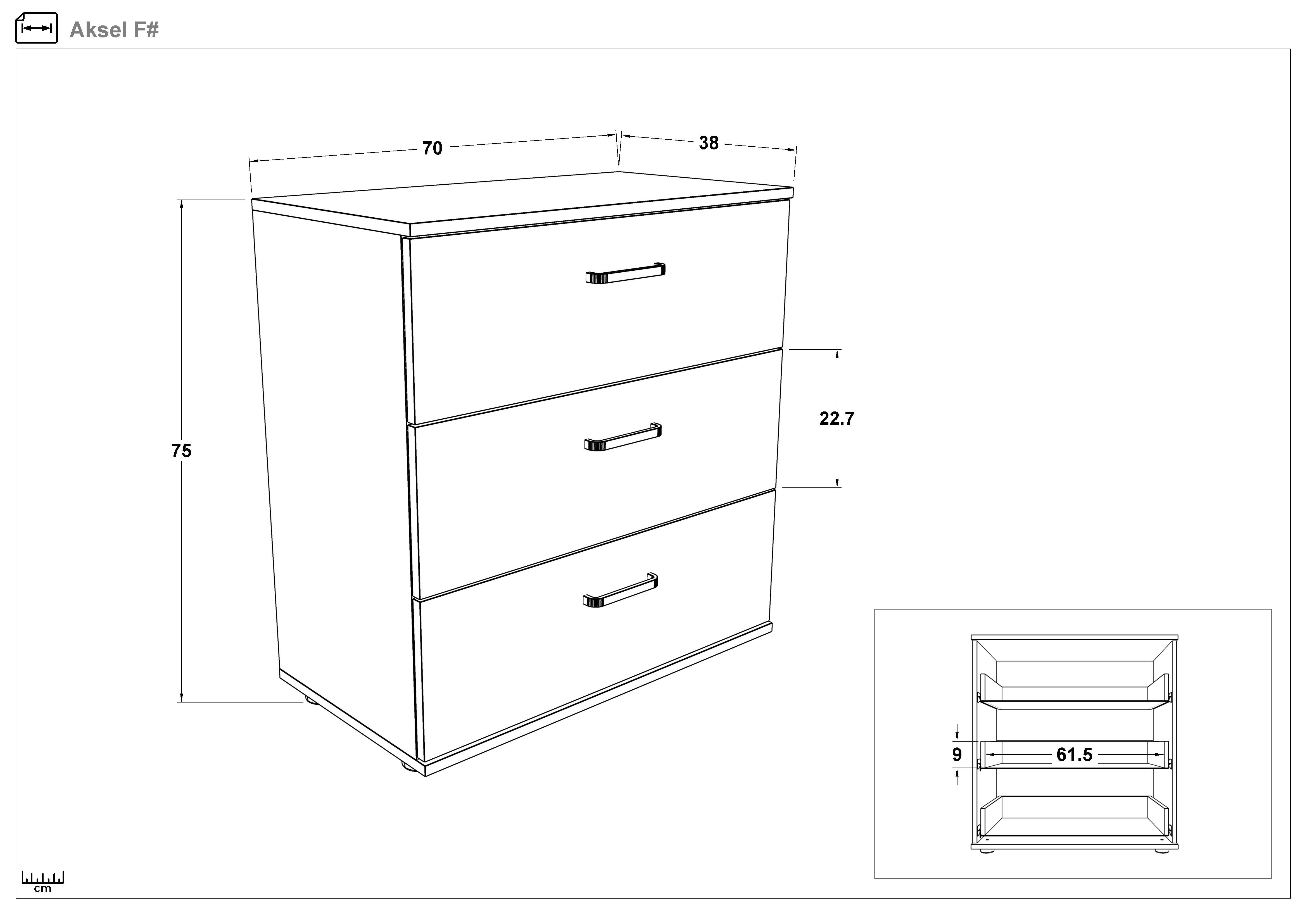 Dresser Axel, cashmere + Anthracite oak  2