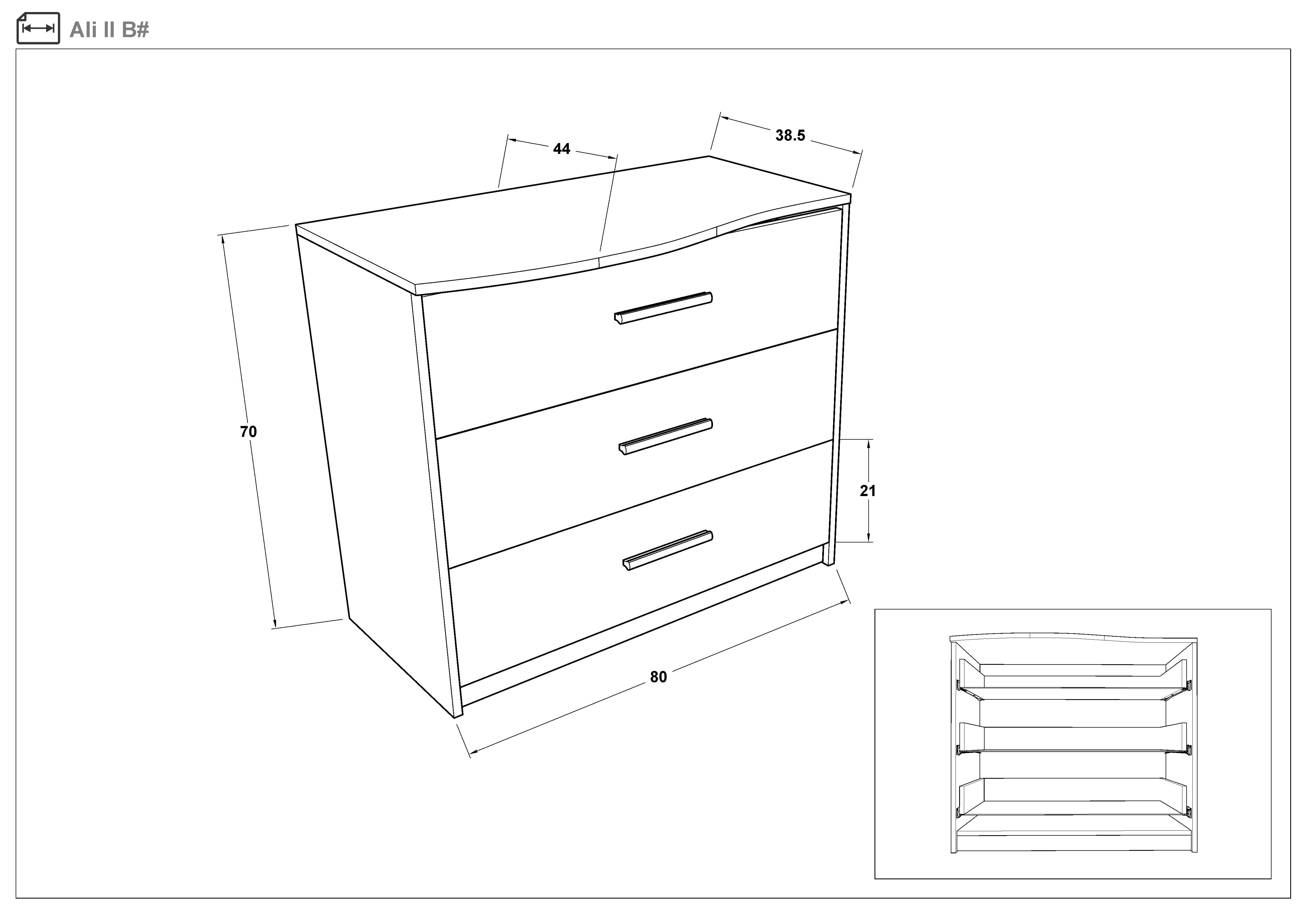 Dresser Ali, Sonoma oak  2