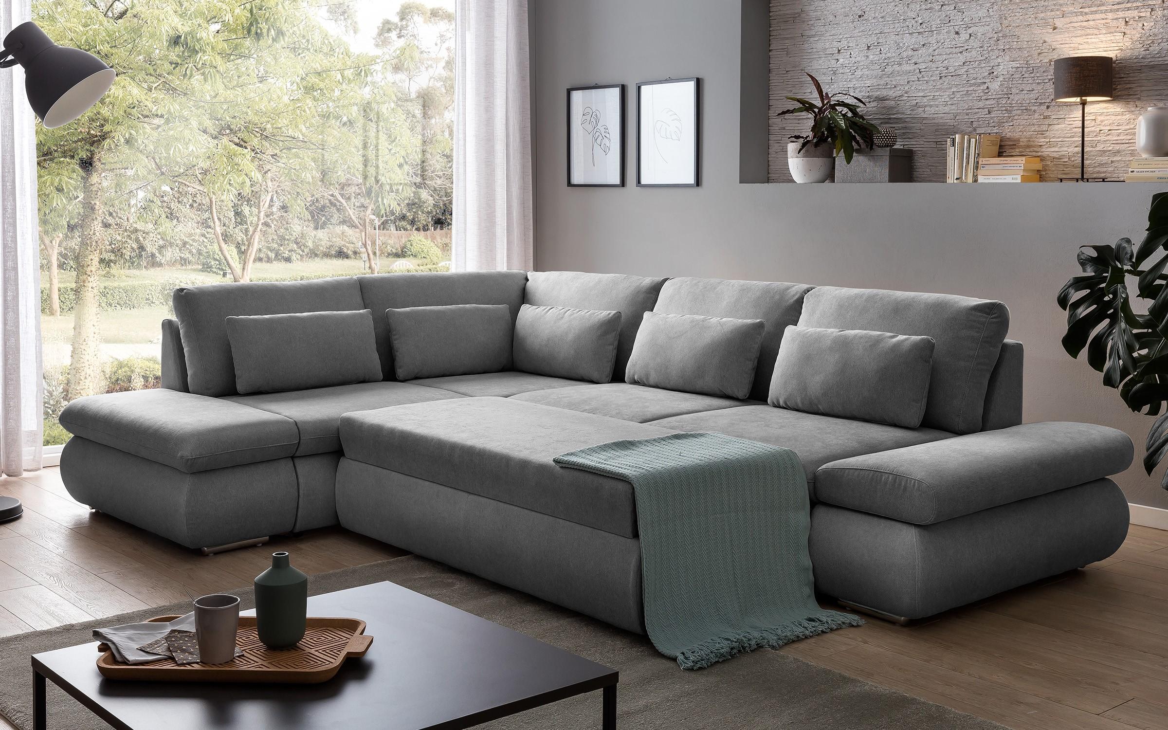 Extendable corner sofa Delmar, grey  4