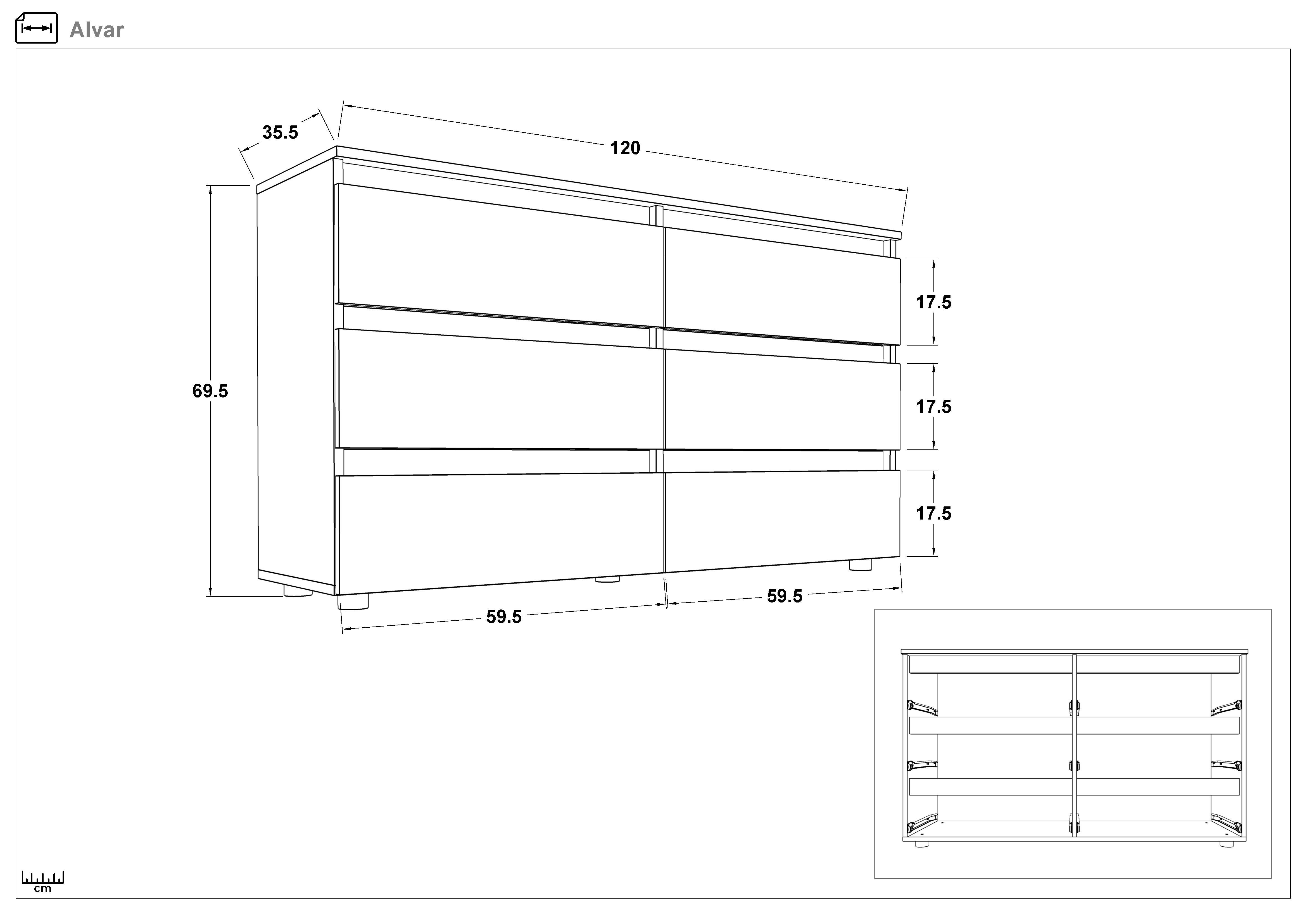 Dresser Alvar, white matt  2