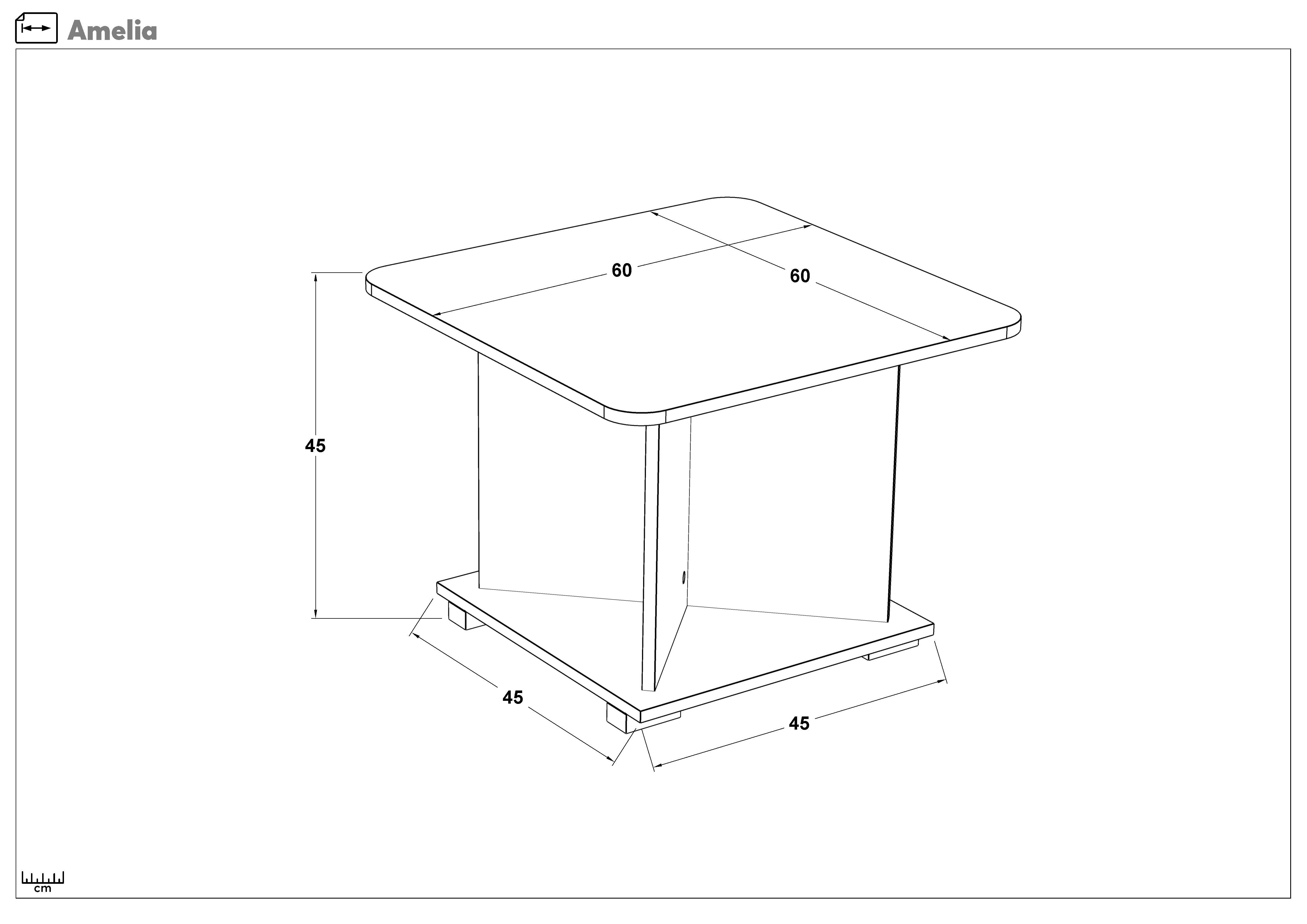 Coffee table Ameliya, Evoke oak  2