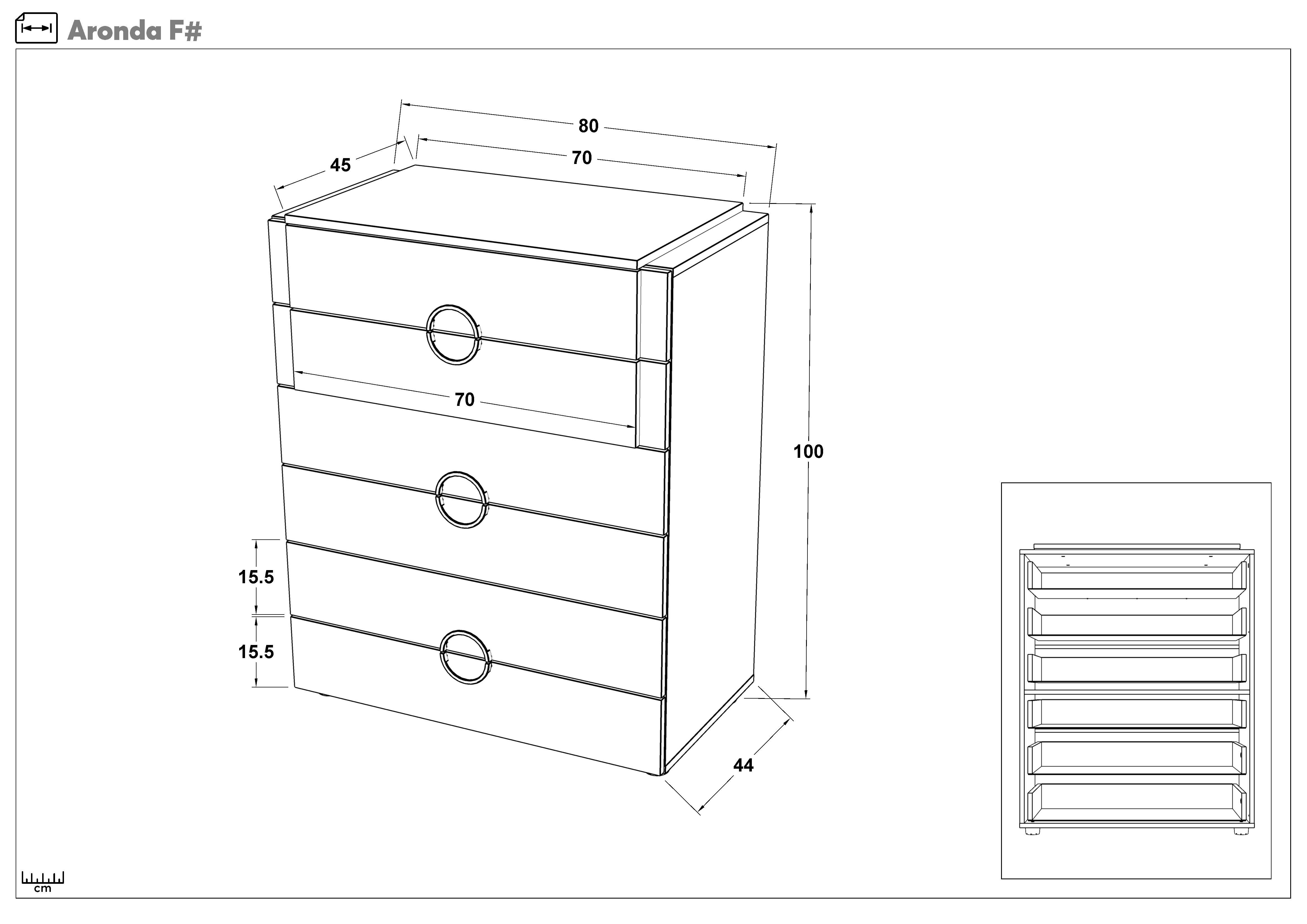 Dresser Aronda, Silk + Cognac oak  2