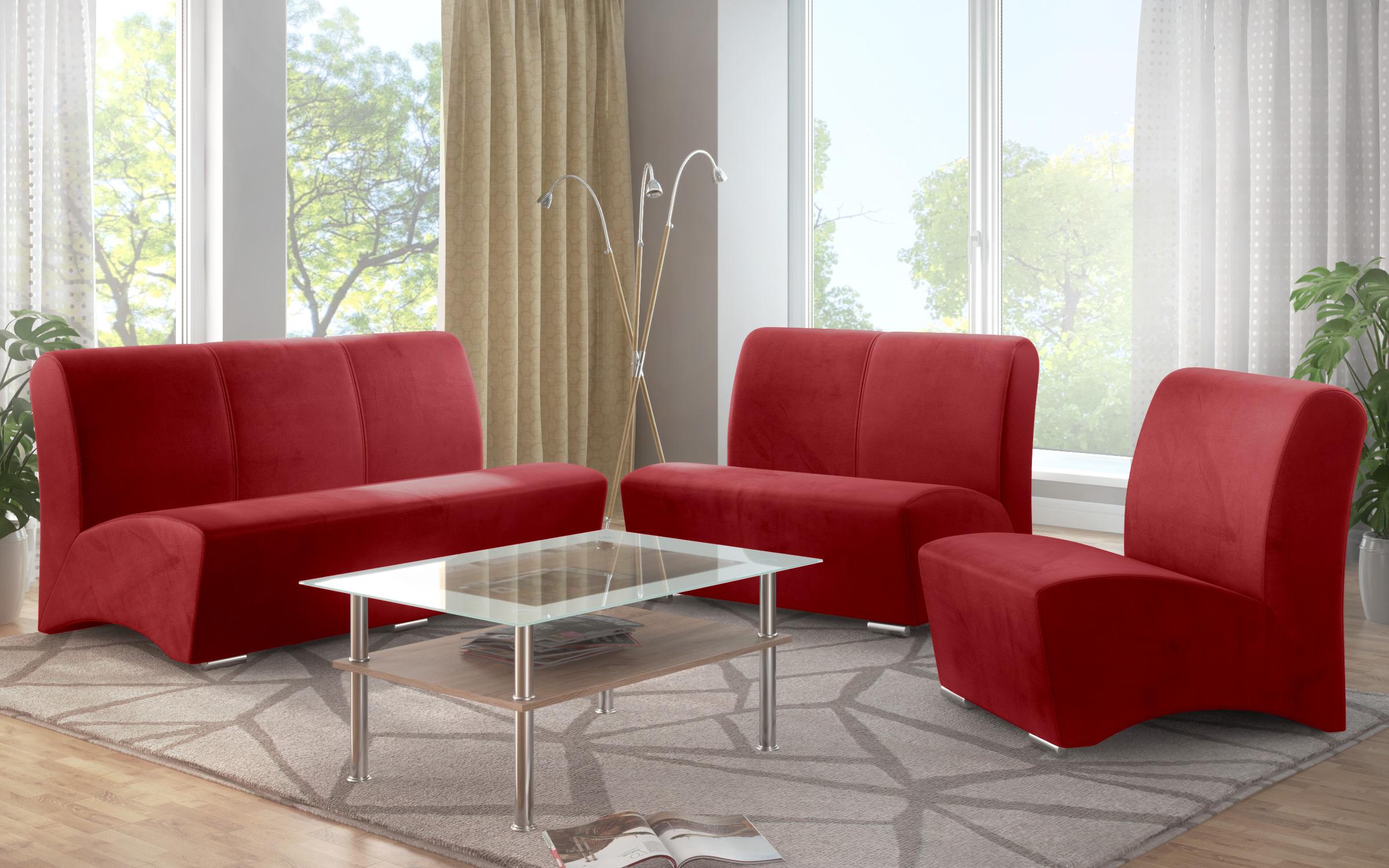 Two-seater sofa Arturo II, red  2