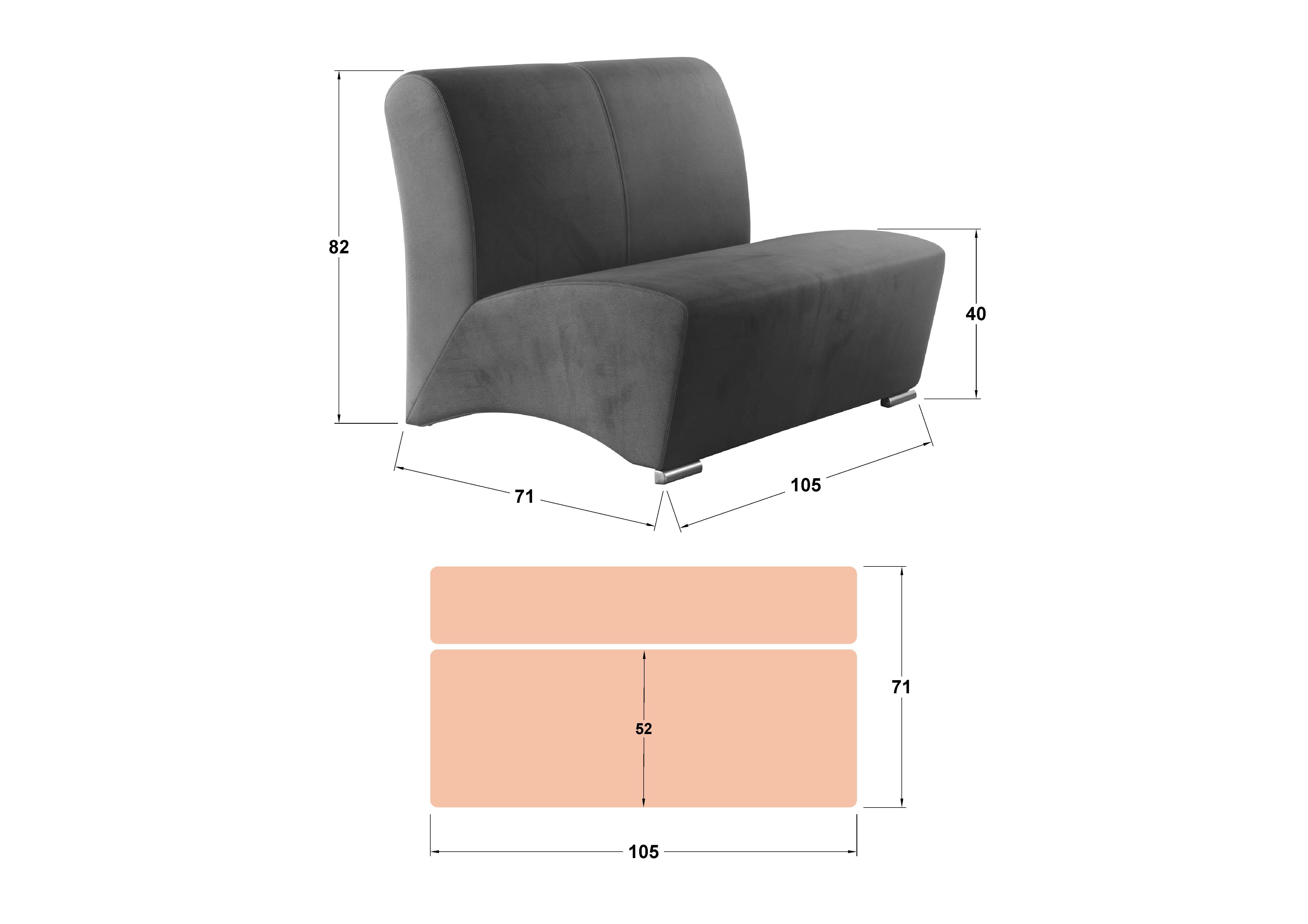 Two-seater sofa Arturo II, brown  2