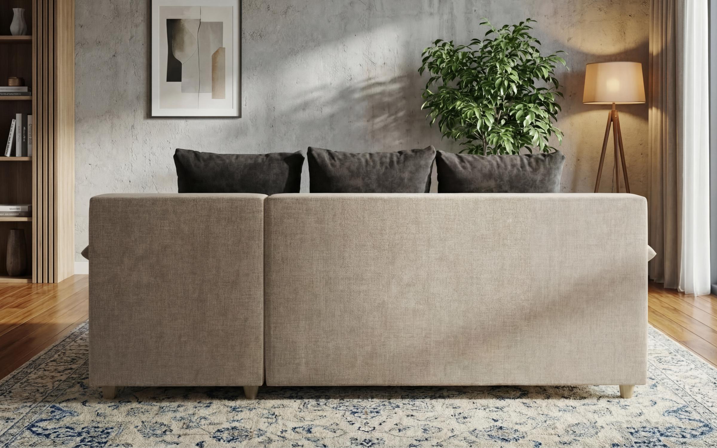 Extendable corner sofa Atlas, beige + anthracite  6