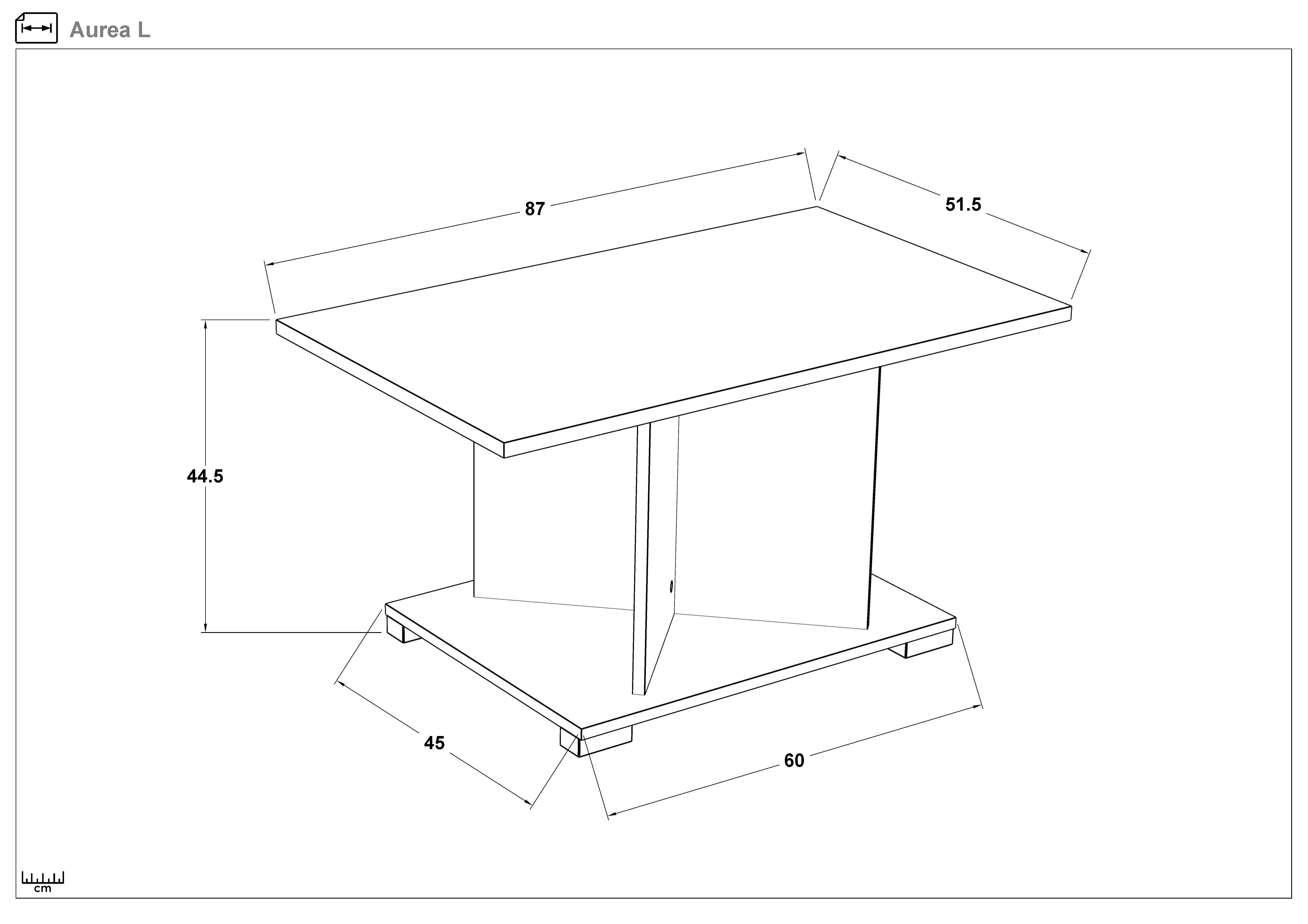 Coffee table + MDF Aurea L, sand matt + cashmere  2