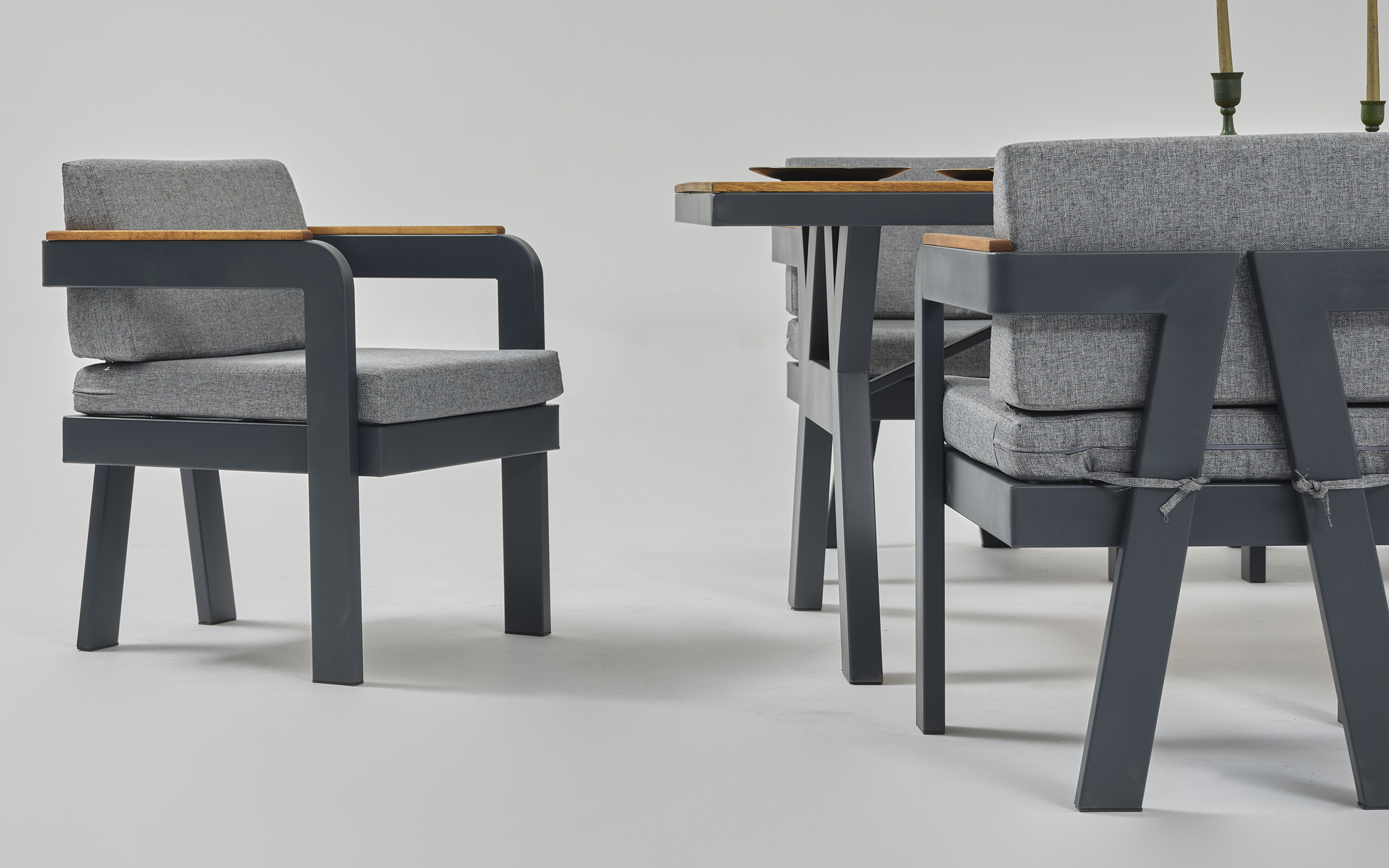 Garden chair Atlantis, cappuccino + anthracite  3