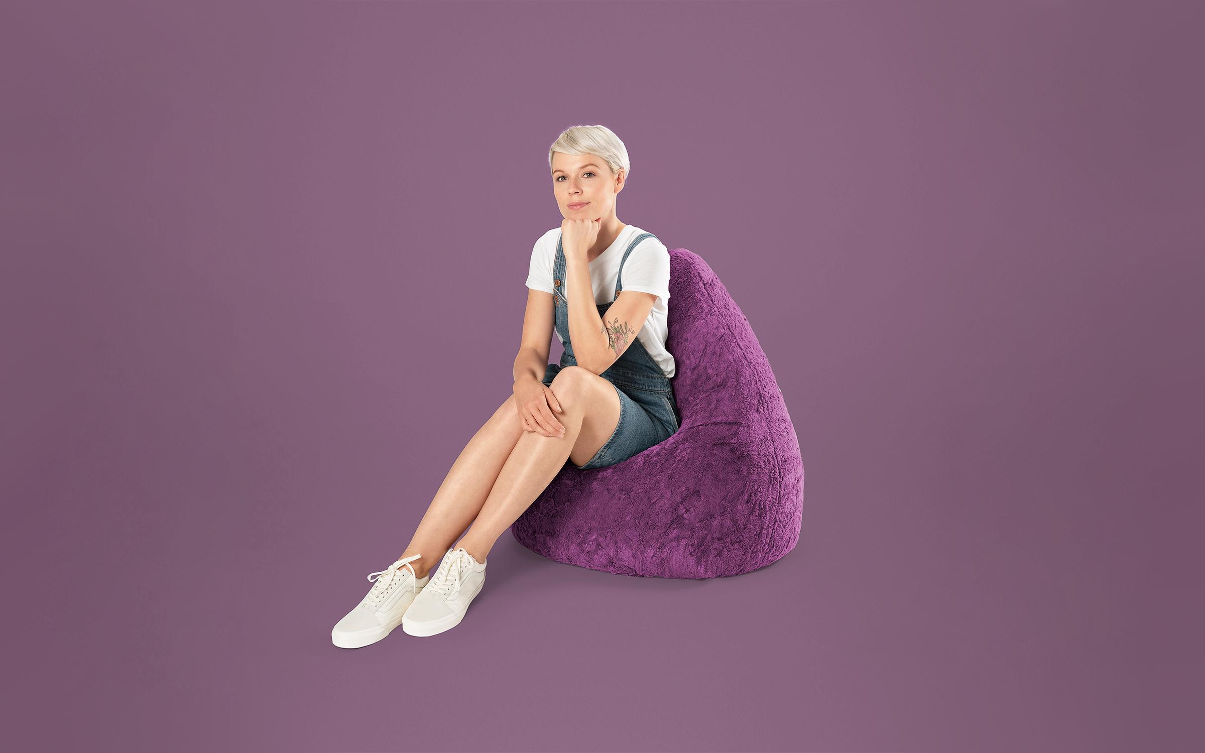 Bean bag, purple  6